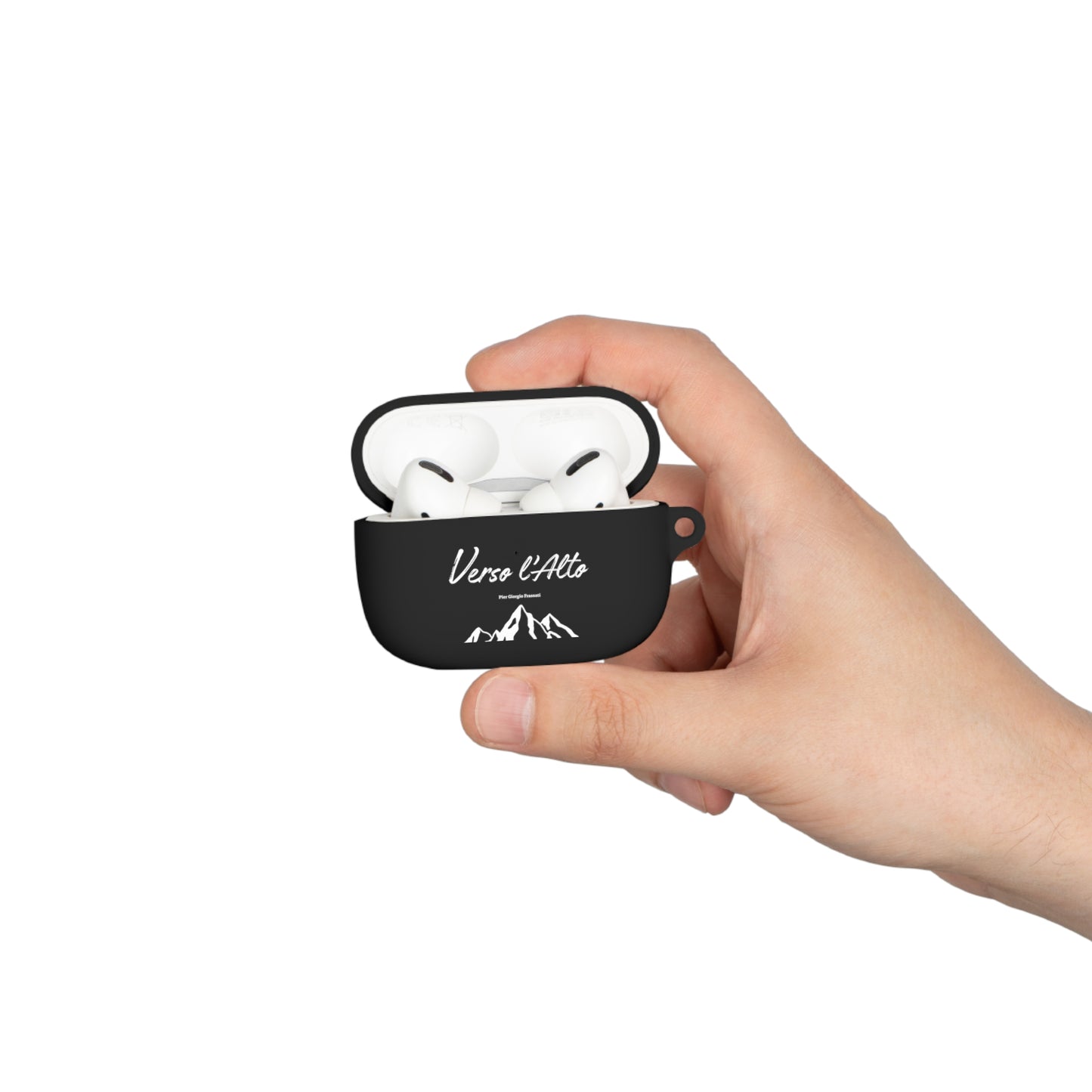 Coque de protection pour AirPods avec design Verso l'Alto (version noir-vert d'eau-bleu marine)