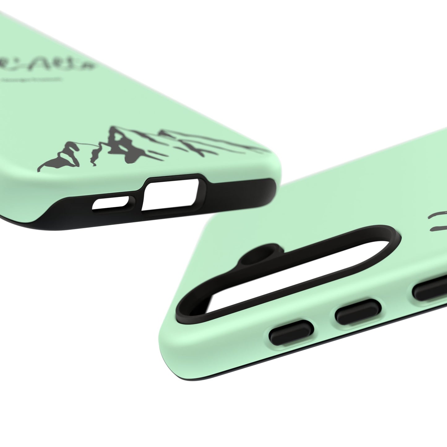 Mint Green Mountain Adventure Phone Case - Stylish Verso l'Alto Phone Protection