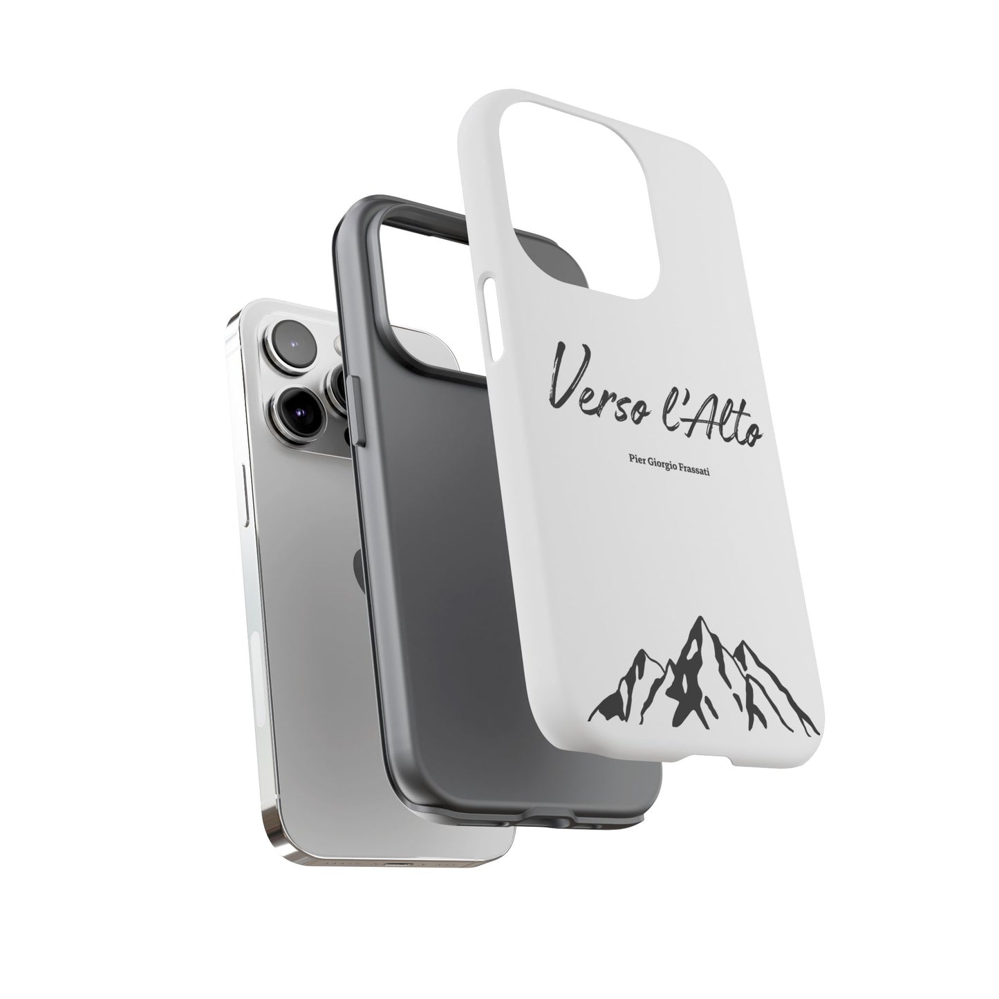 White Mountain Adventure Phone Case - Stylish Verso l'Alto Phone Protection