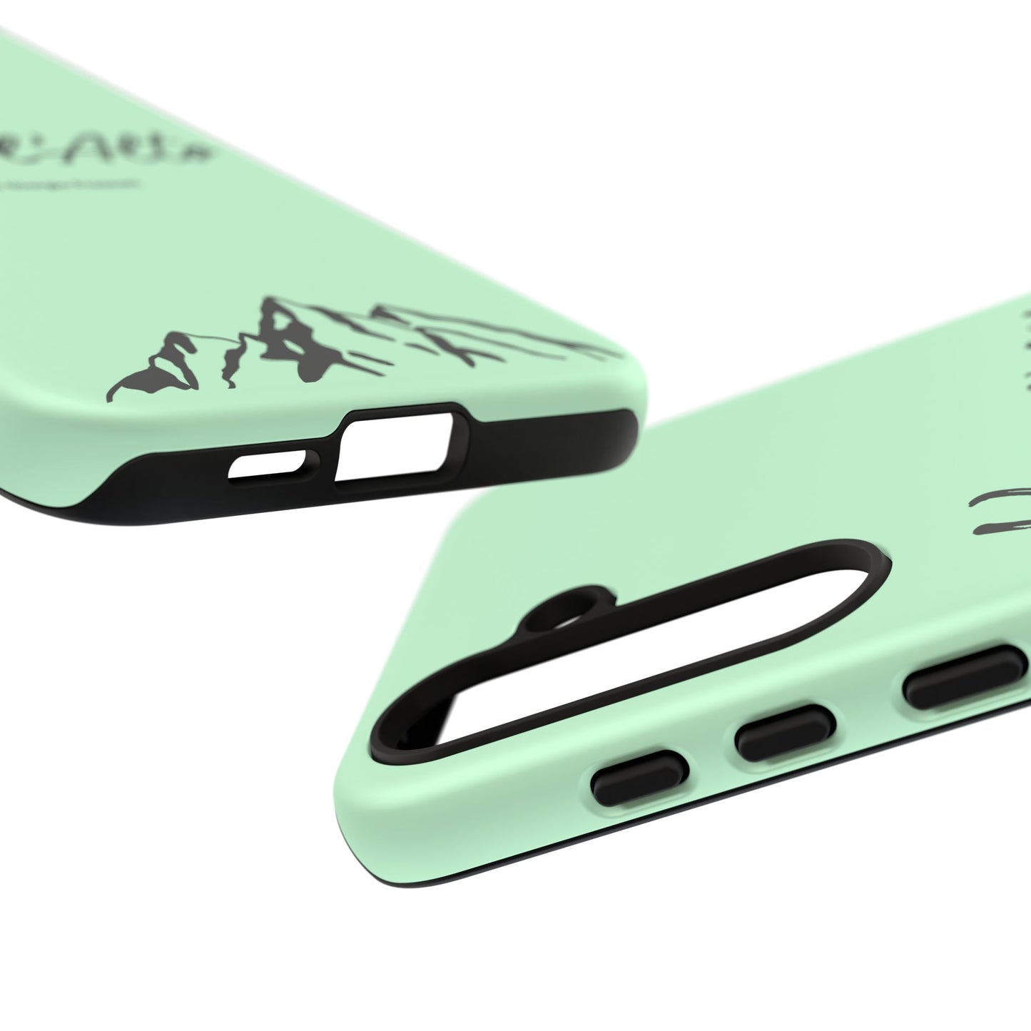 Mint Green Mountain Adventure Phone Case - Stylish Verso l'Alto Phone Protection