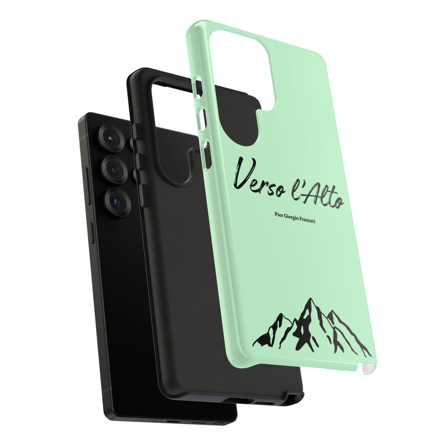 Mint Green Mountain Adventure Phone Case - Stylish Verso l'Alto Phone Protection