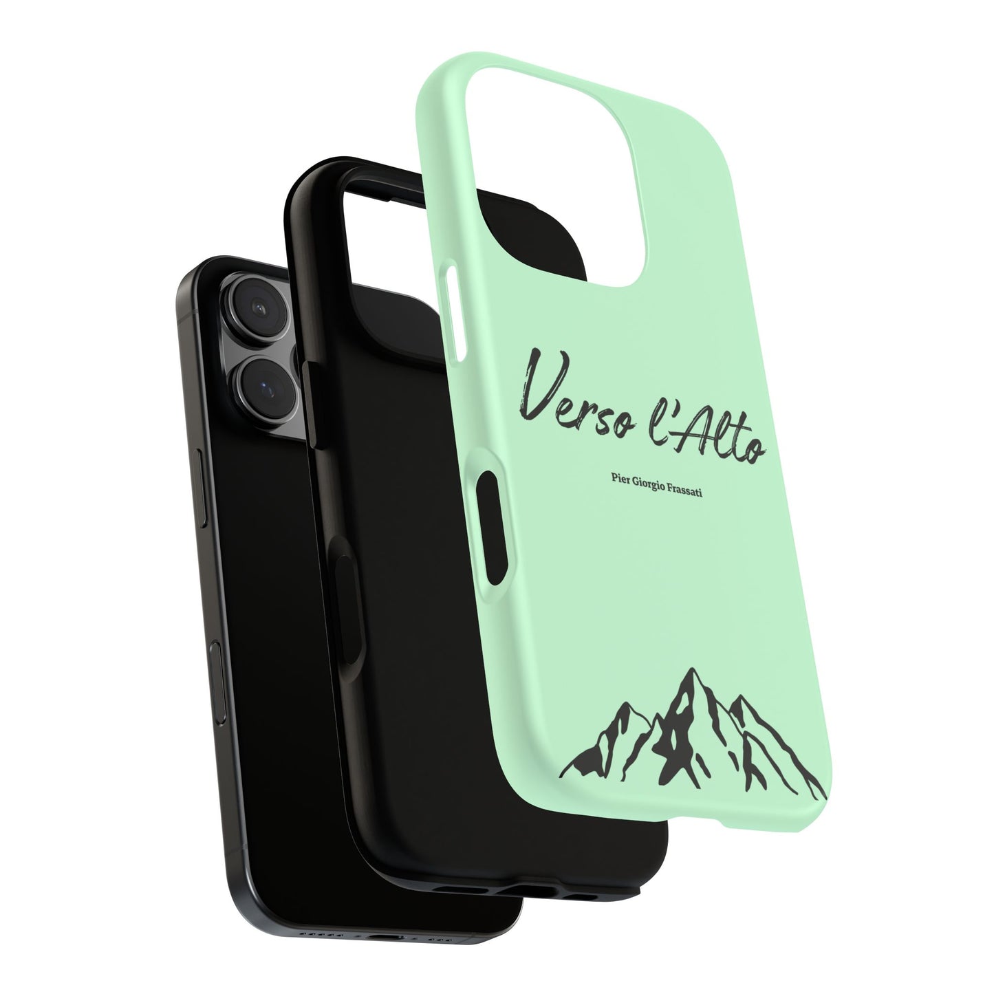 Mint Green Mountain Adventure Phone Case - Stylish Verso l'Alto Phone Protection