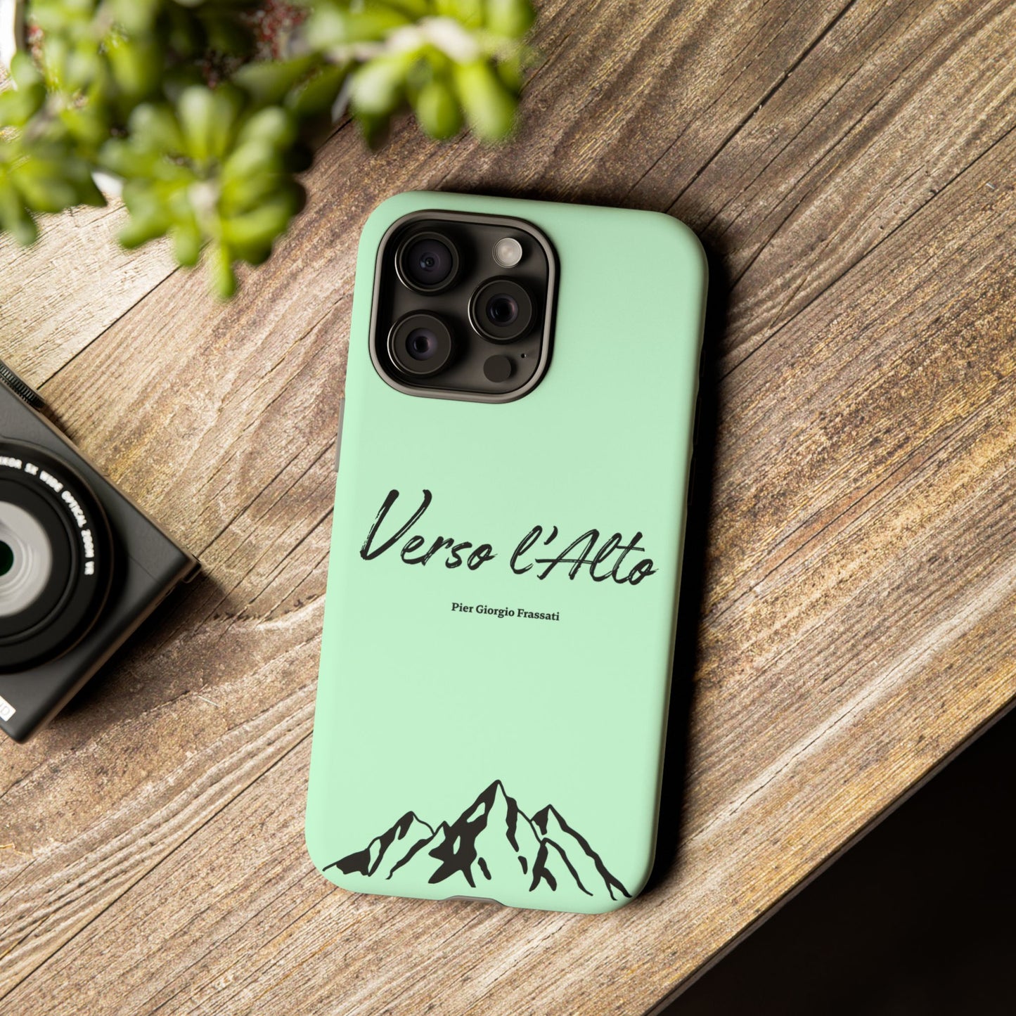Mint Green Mountain Adventure Phone Case - Stylish Verso l'Alto Phone Protection