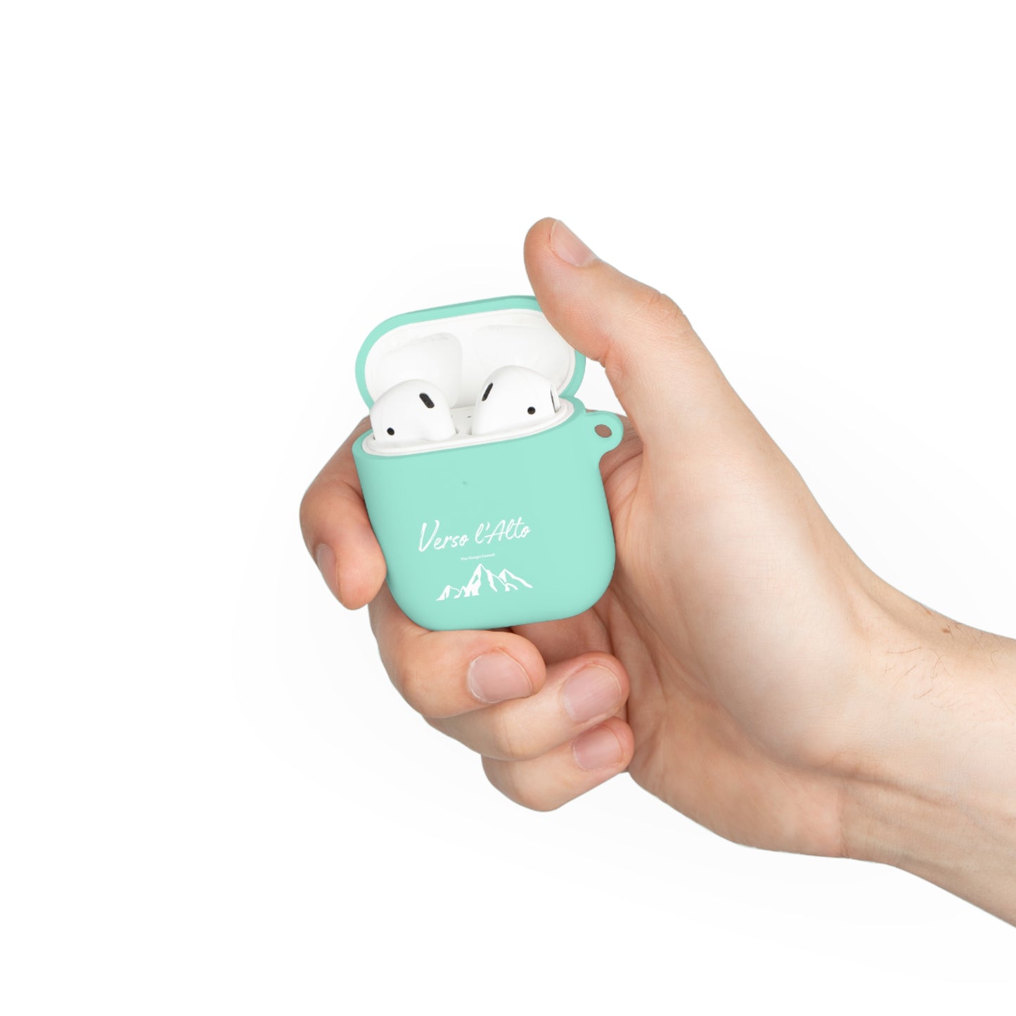 Coque de protection pour AirPods avec design Verso l'Alto (version noir-vert d'eau-bleu marine)