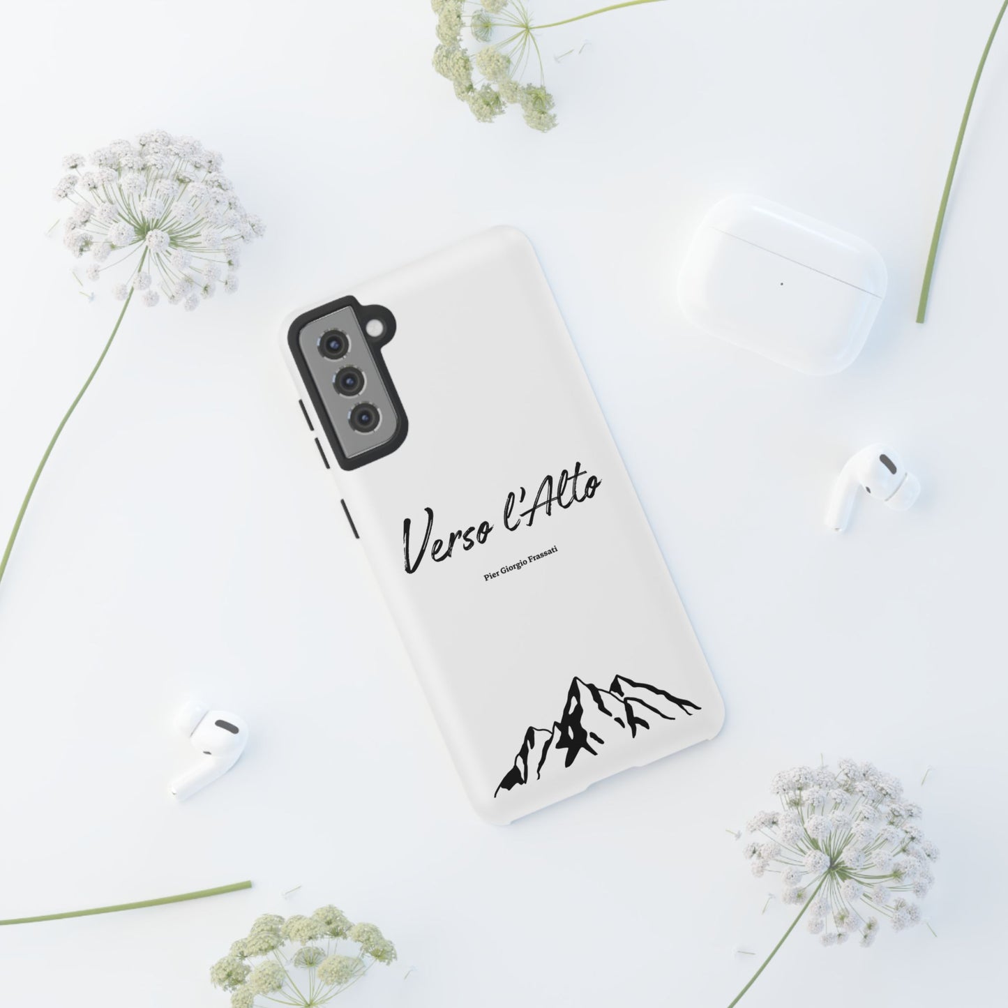 White Mountain Adventure Phone Case - Stylish Verso l'Alto Phone Protection