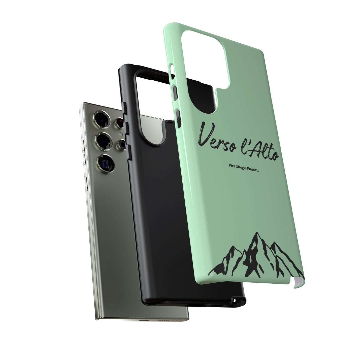 Mint Green Mountain Adventure Phone Case - Stylish Verso l'Alto Phone Protection