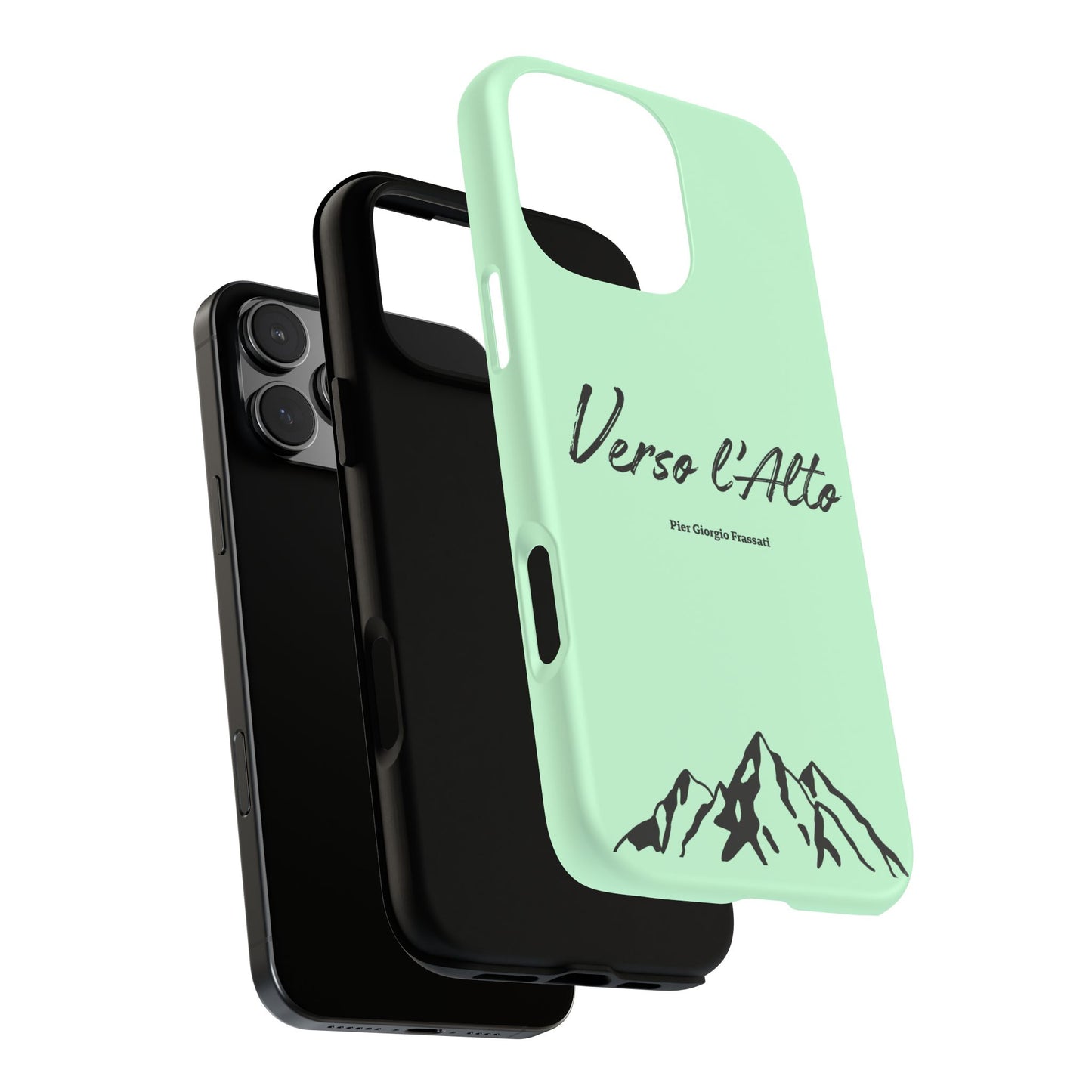 Mint Green Mountain Adventure Phone Case - Stylish Verso l'Alto Phone Protection