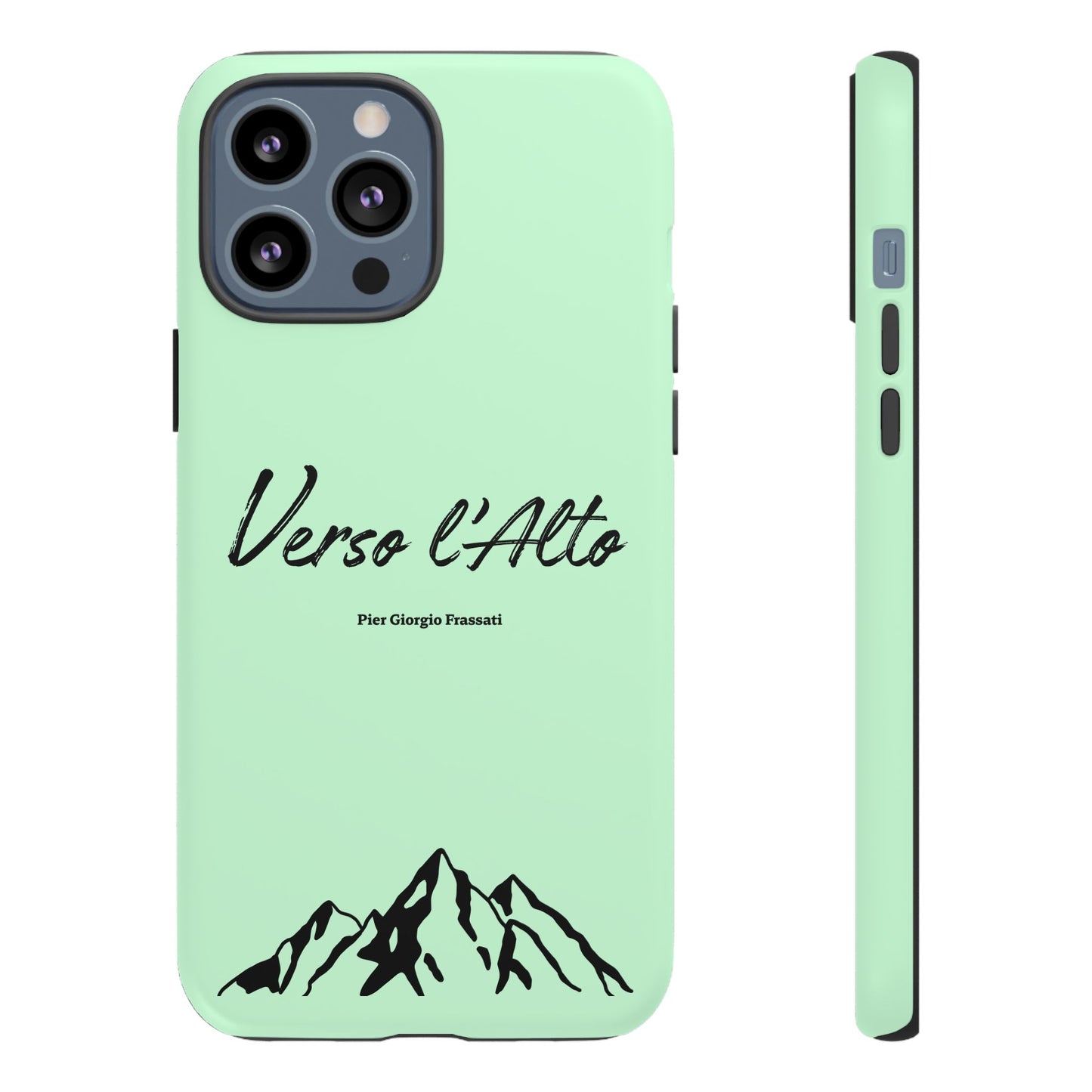 Mint Green Mountain Adventure Phone Case - Stylish Verso l'Alto Phone Protection