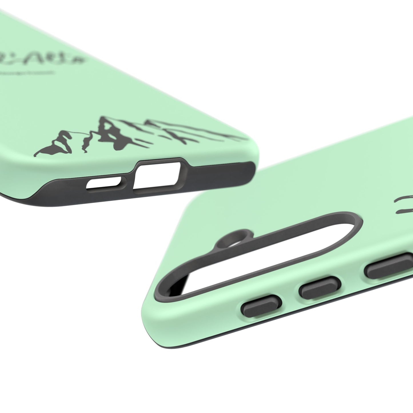 Mint Green Mountain Adventure Phone Case - Stylish Verso l'Alto Phone Protection