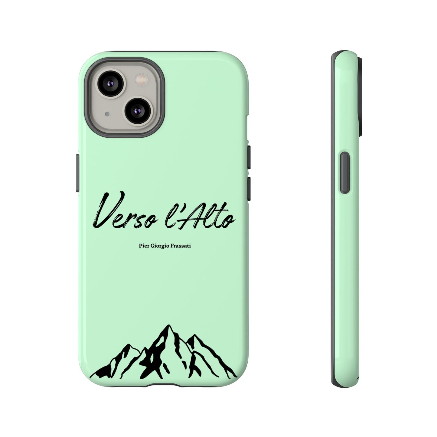 Mint Green Mountain Adventure Phone Case - Stylish Verso l'Alto Phone Protection