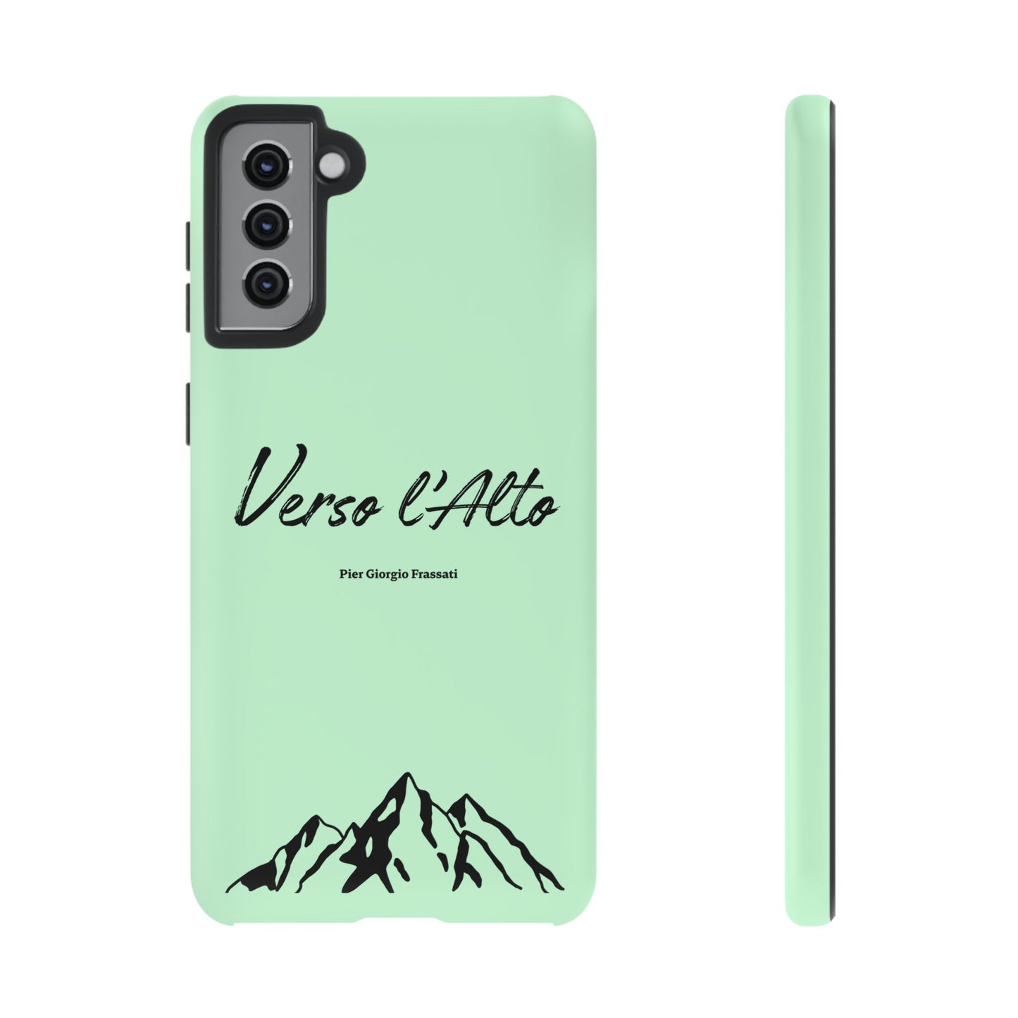 Mint Green Mountain Adventure Phone Case - Stylish Verso l'Alto Phone Protection