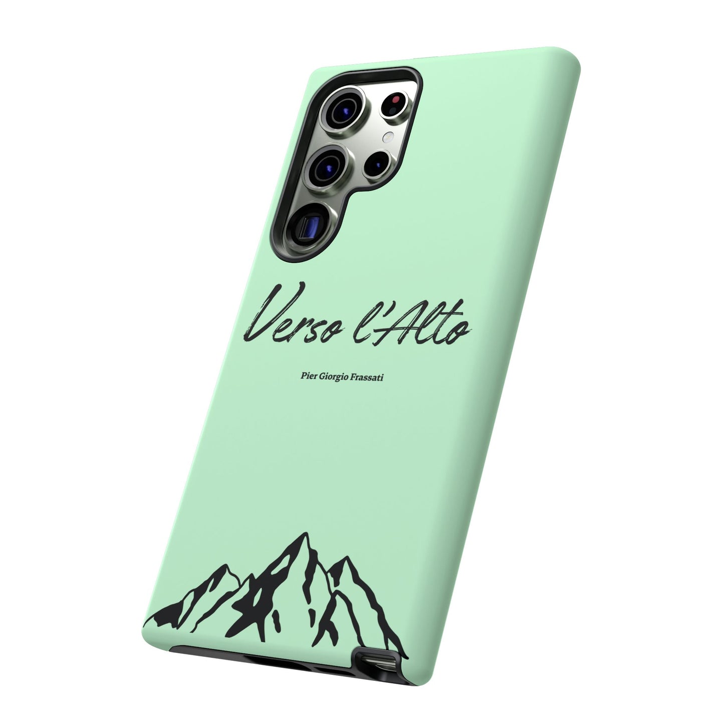 Mint Green Mountain Adventure Phone Case - Stylish Verso l'Alto Phone Protection