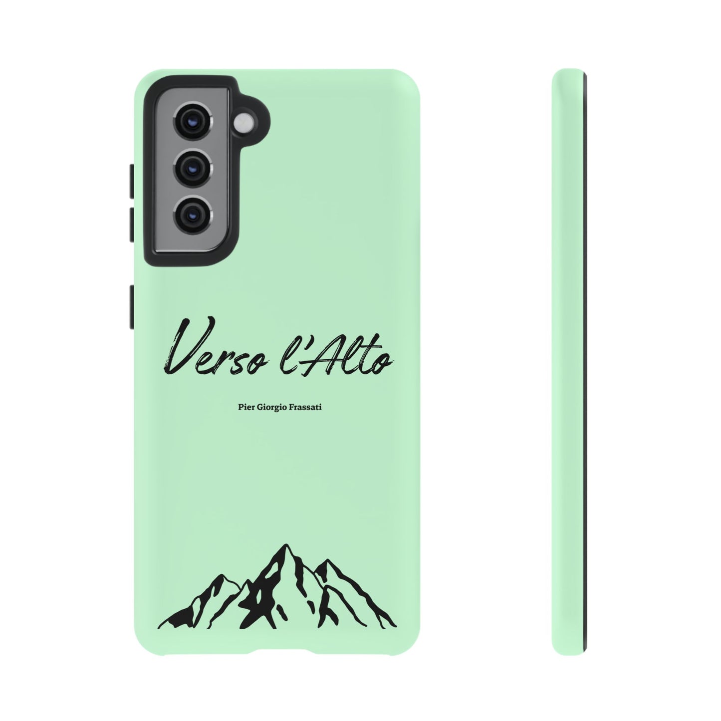 Mint Green Mountain Adventure Phone Case - Stylish Verso l'Alto Phone Protection