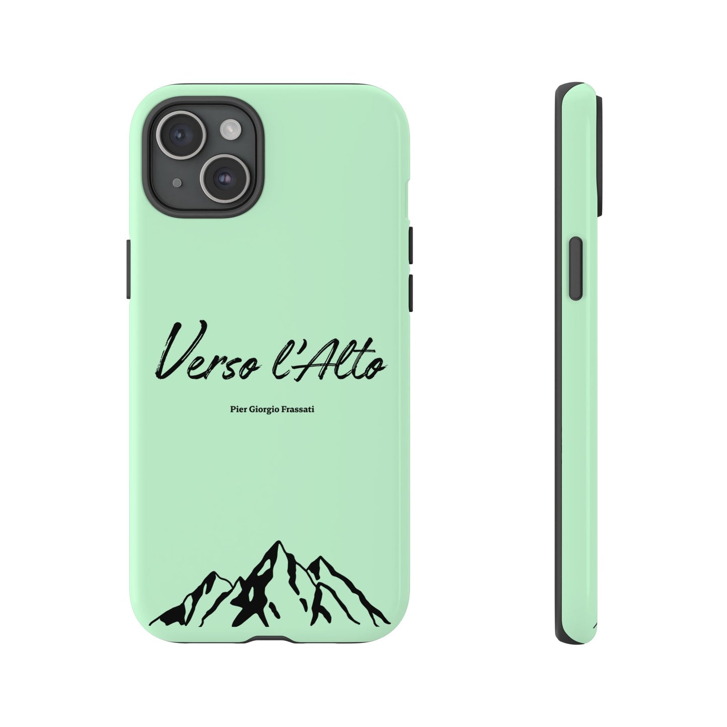 Mint Green Mountain Adventure Phone Case - Stylish Verso l'Alto Phone Protection