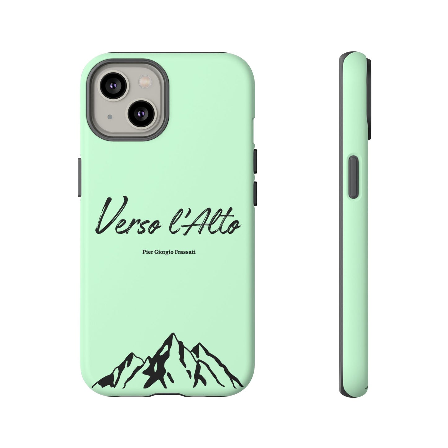 Mint Green Mountain Adventure Phone Case - Stylish Verso l'Alto Phone Protection