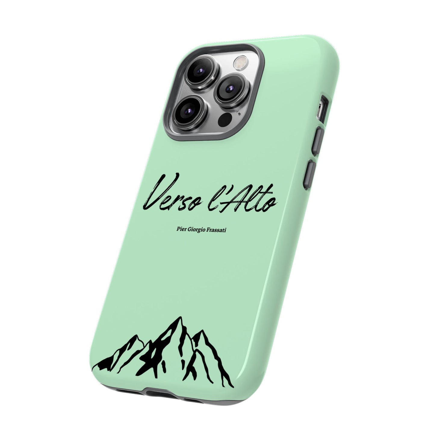 Mint Green Mountain Adventure Phone Case - Stylish Verso l'Alto Phone Protection