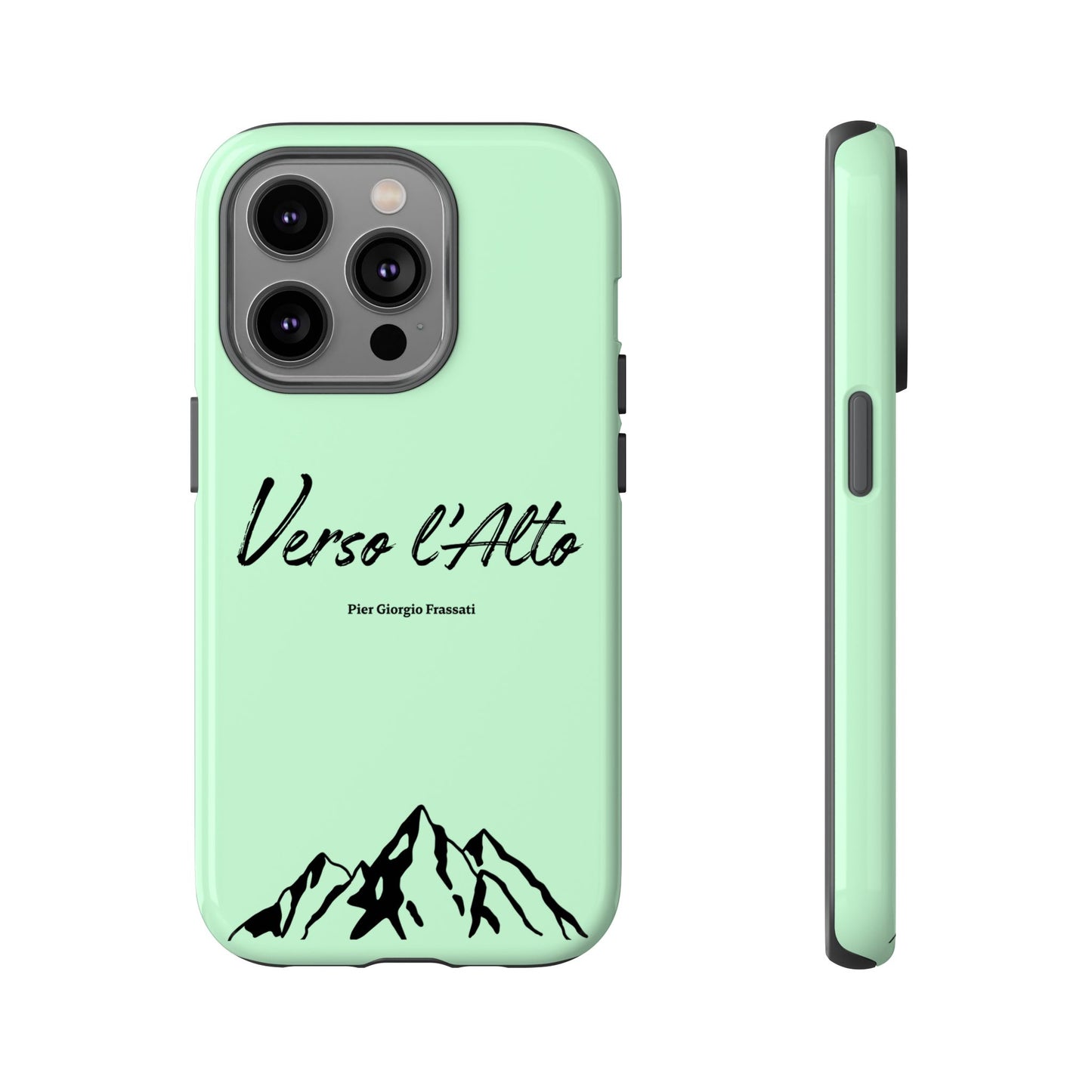 Mint Green Mountain Adventure Phone Case - Stylish Verso l'Alto Phone Protection