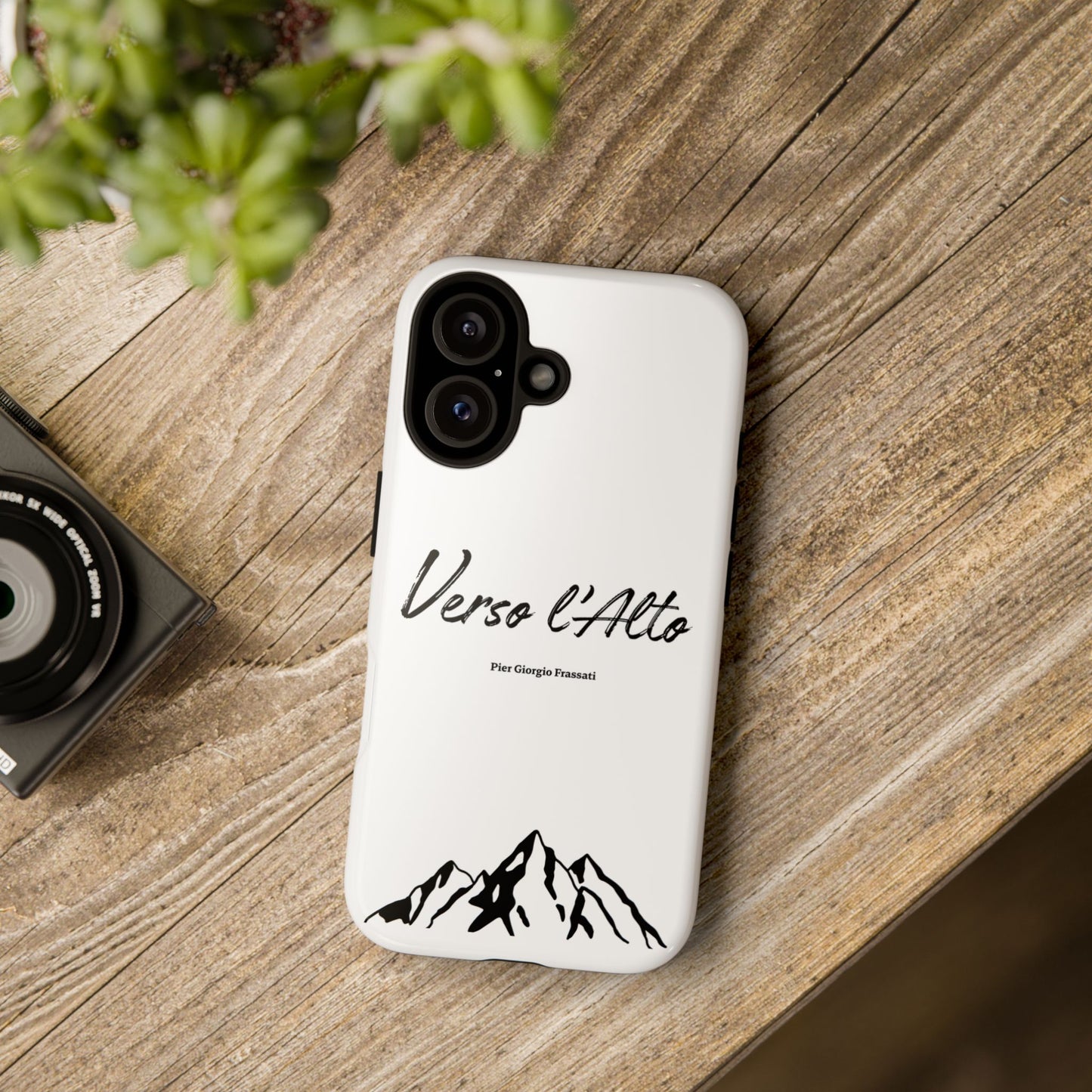 White Mountain Adventure Phone Case - Stylish Verso l'Alto Phone Protection