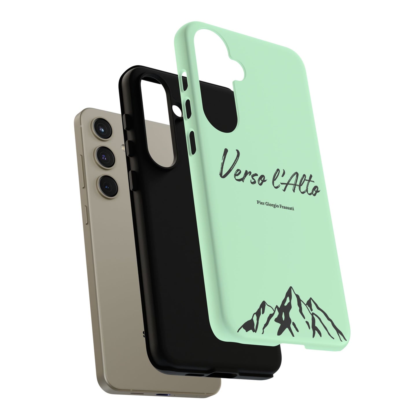 Mint Green Mountain Adventure Phone Case - Stylish Verso l'Alto Phone Protection