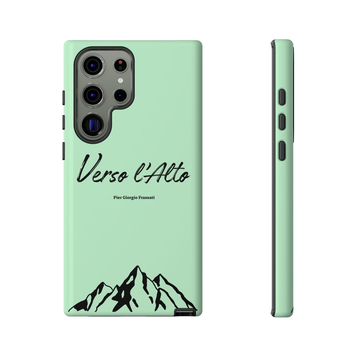 Mint Green Mountain Adventure Phone Case - Stylish Verso l'Alto Phone Protection