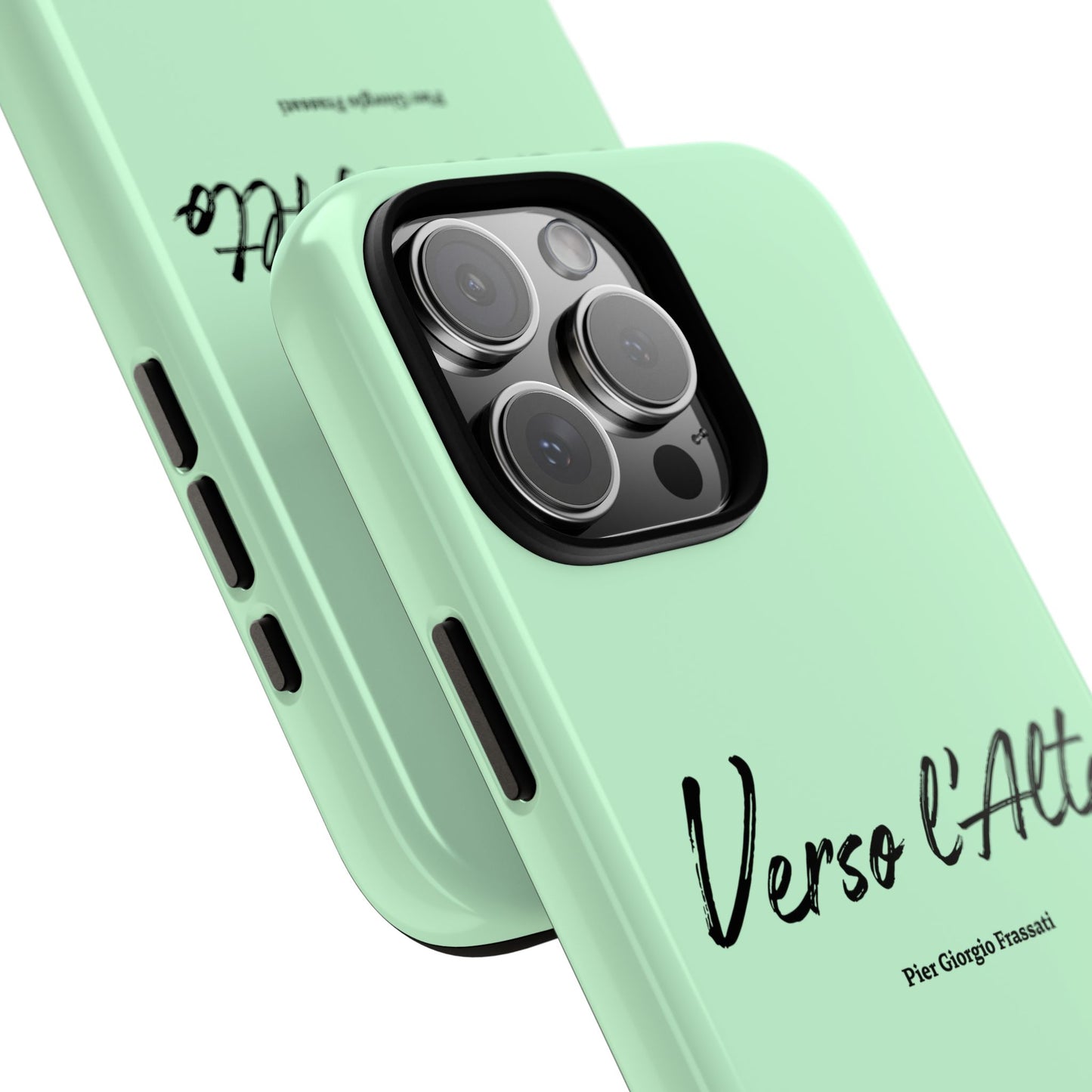 Mint Green Mountain Adventure Phone Case - Stylish Verso l'Alto Phone Protection