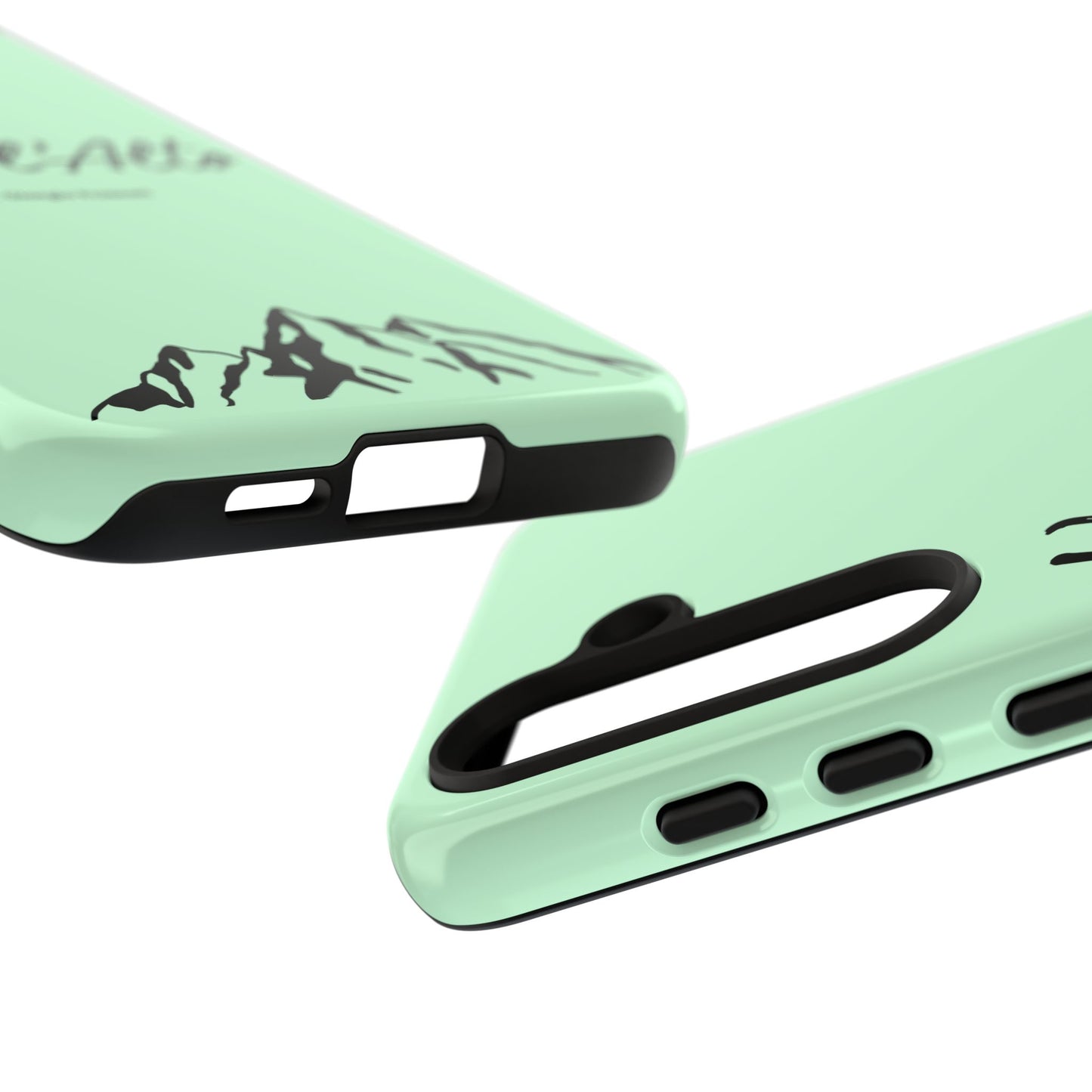 Mint Green Mountain Adventure Phone Case - Stylish Verso l'Alto Phone Protection