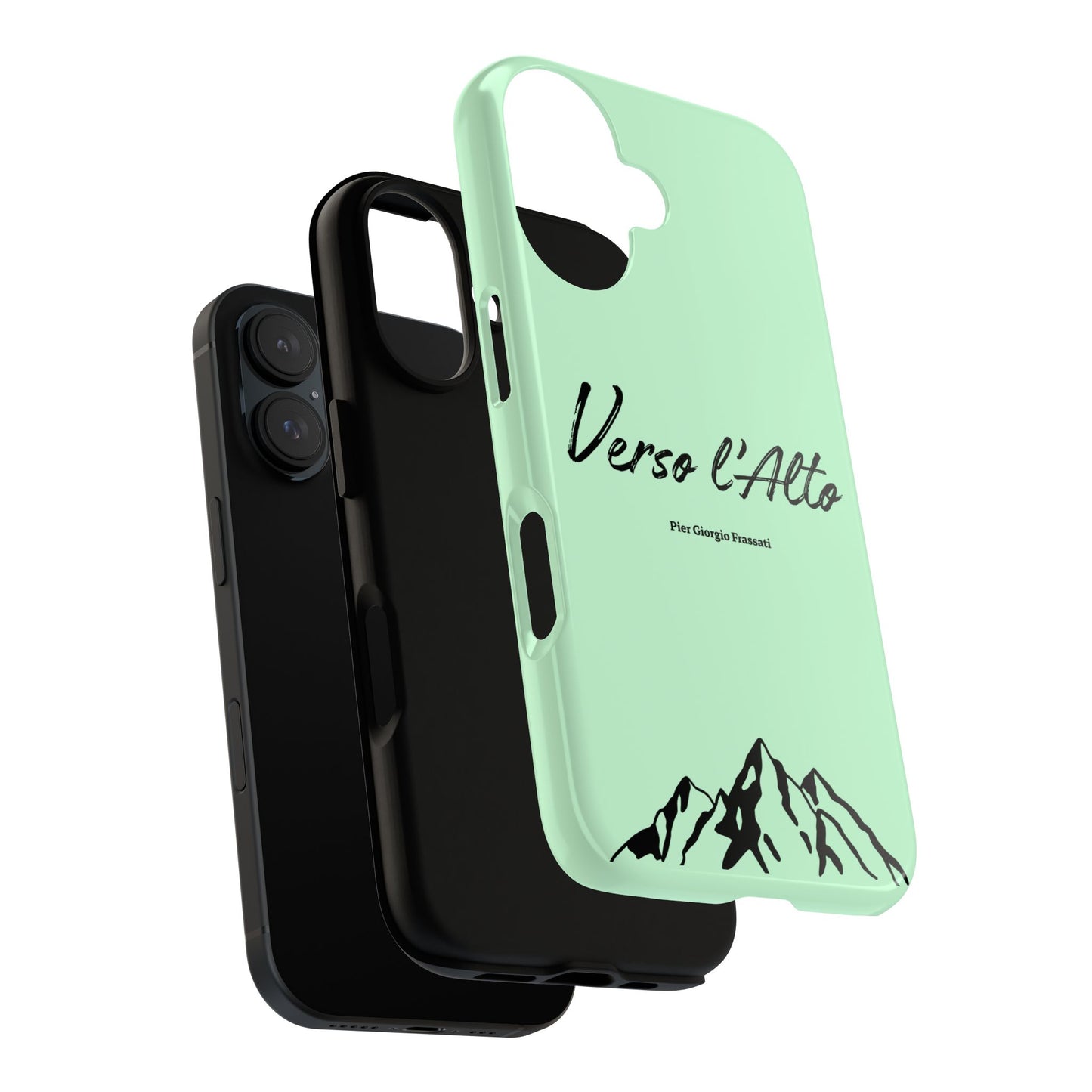 Mint Green Mountain Adventure Phone Case - Stylish Verso l'Alto Phone Protection