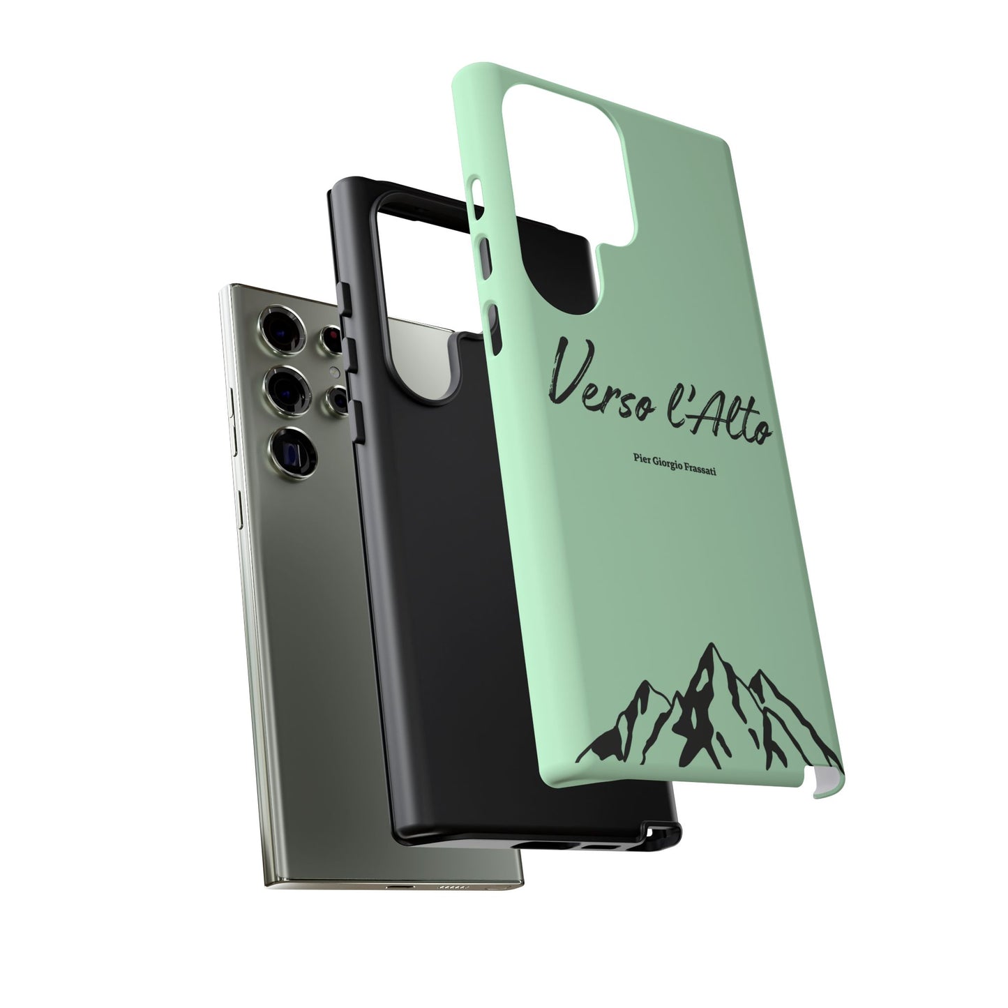 Mint Green Mountain Adventure Phone Case - Stylish Verso l'Alto Phone Protection