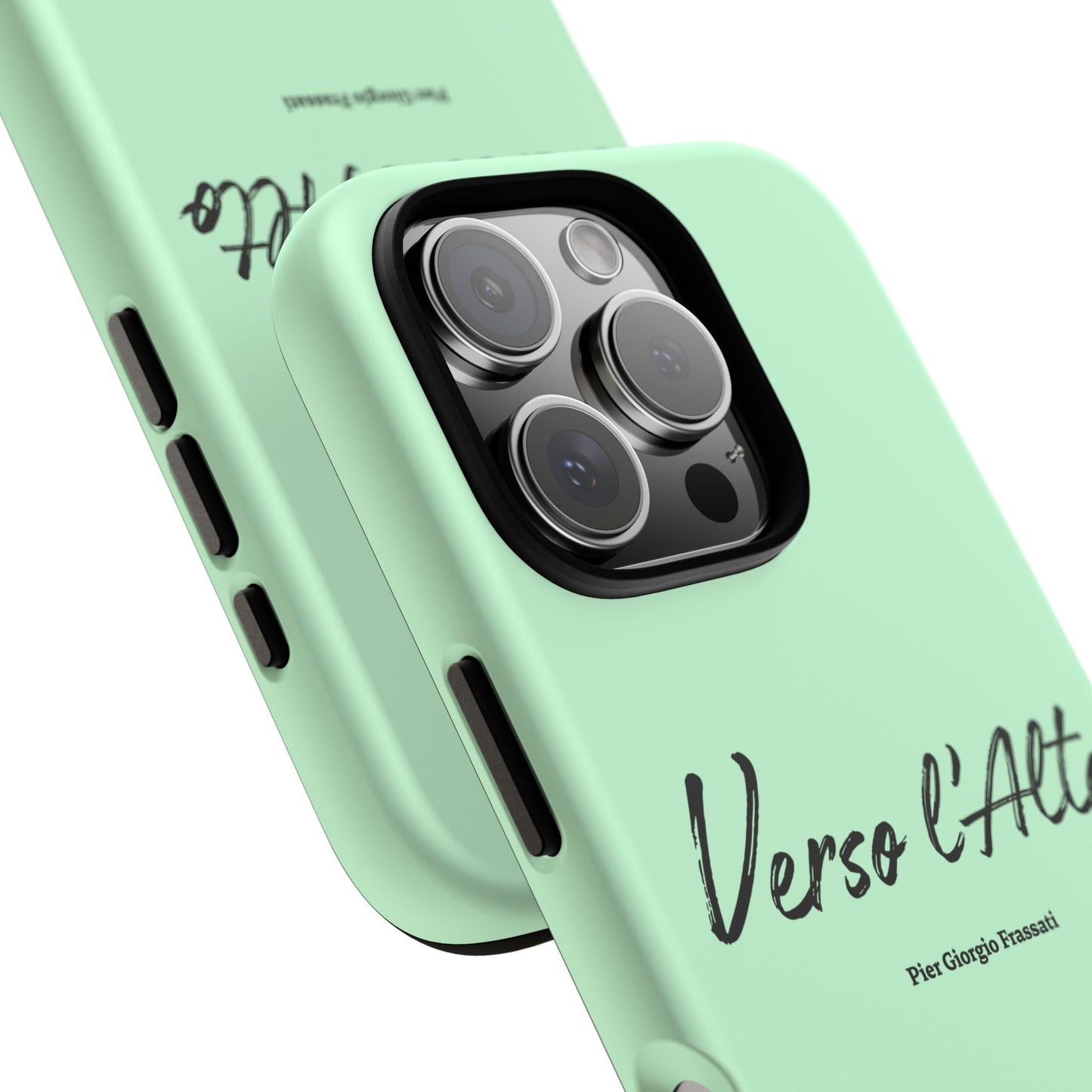 Mint Green Mountain Adventure Phone Case - Stylish Verso l'Alto Phone Protection
