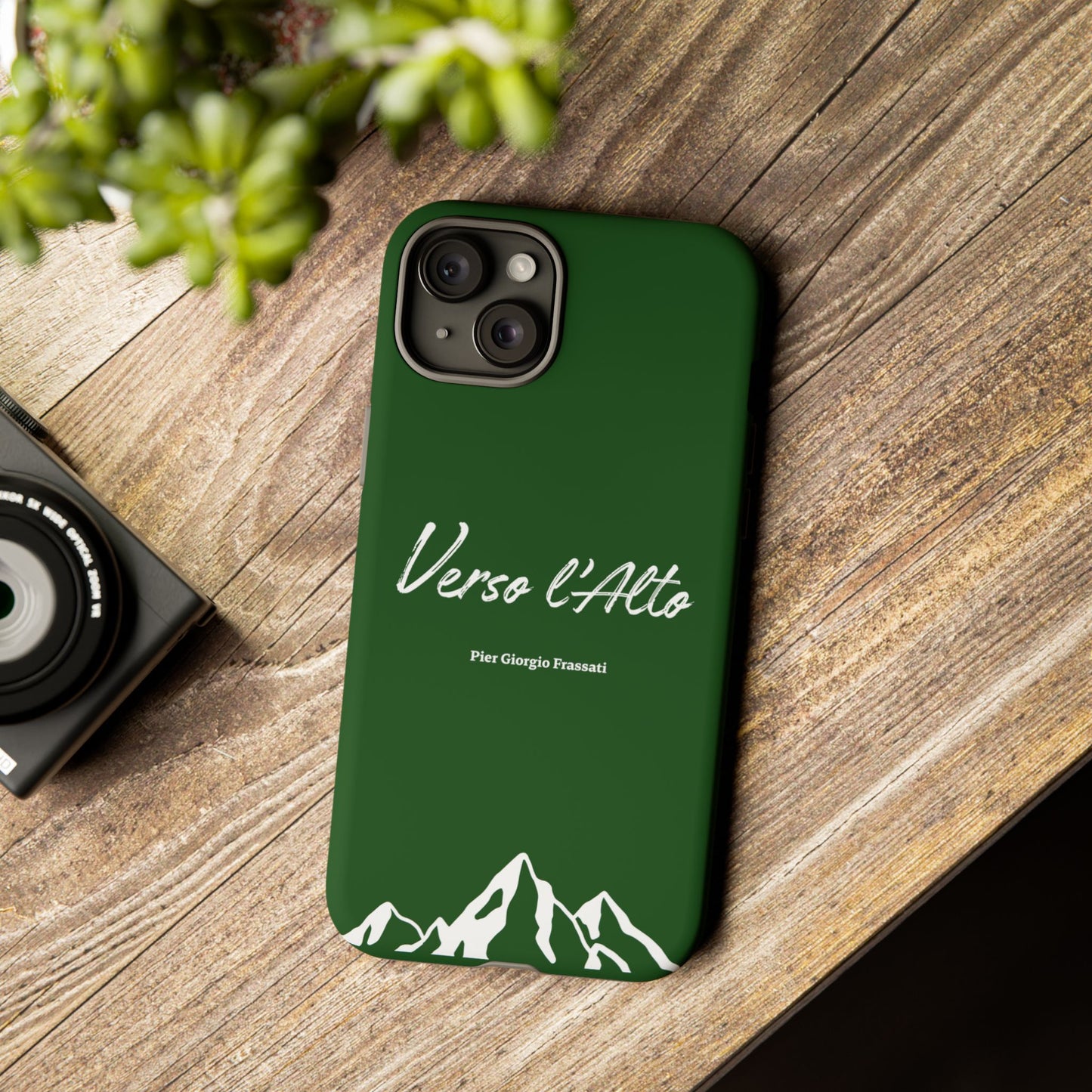 Vert Sapin Mountain Adventure Phone Case - Stylish Verso l'Alto Phone Protection