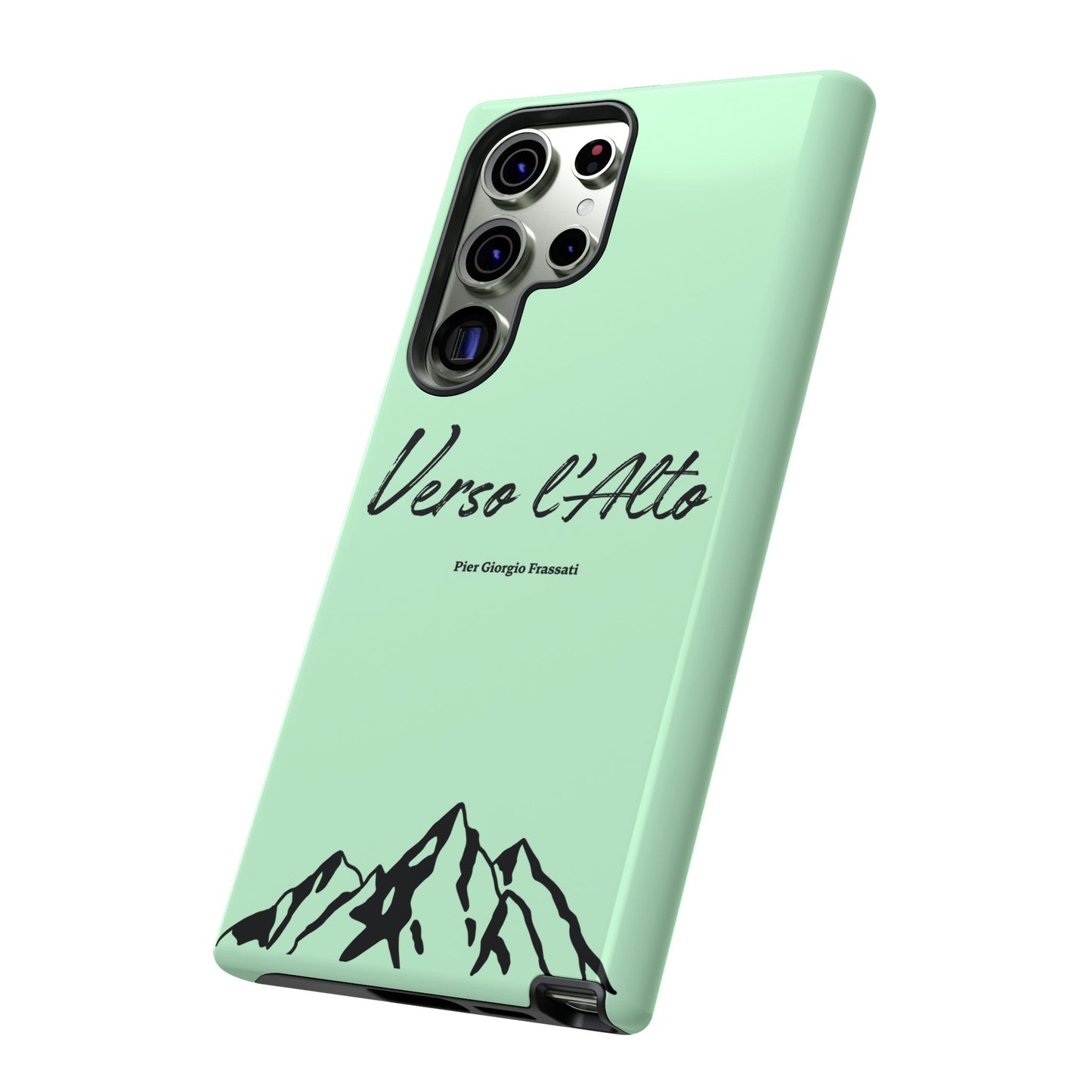 Mint Green Mountain Adventure Phone Case - Stylish Verso l'Alto Phone Protection