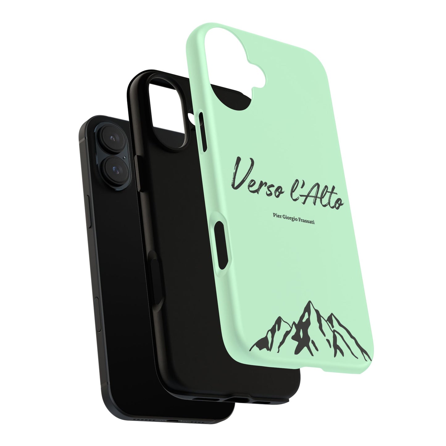 Mint Green Mountain Adventure Phone Case - Stylish Verso l'Alto Phone Protection
