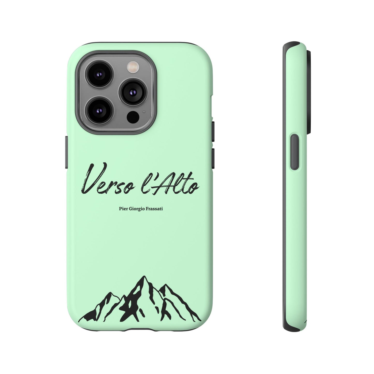 Mint Green Mountain Adventure Phone Case - Stylish Verso l'Alto Phone Protection