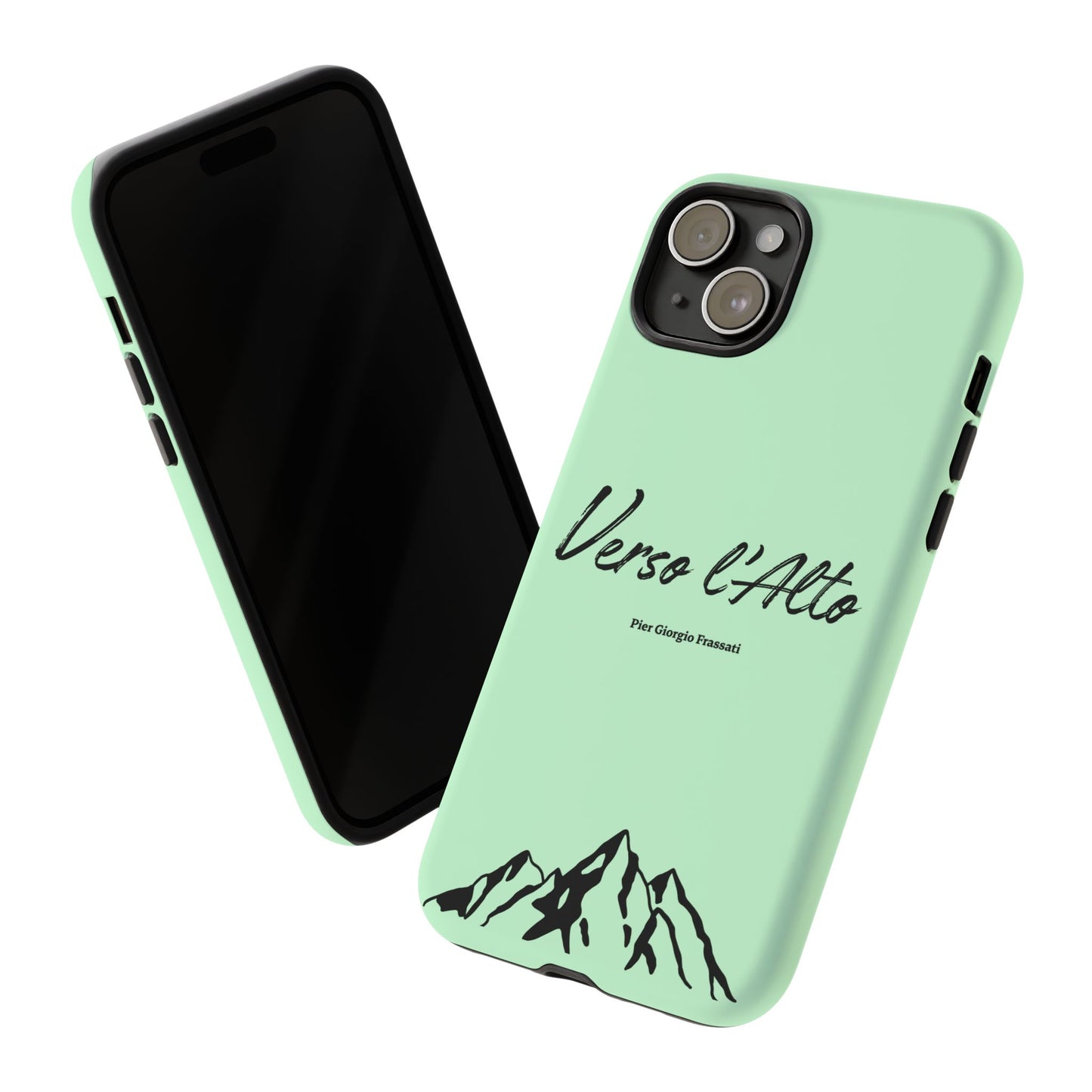Mint Green Mountain Adventure Phone Case - Stylish Verso l'Alto Phone Protection