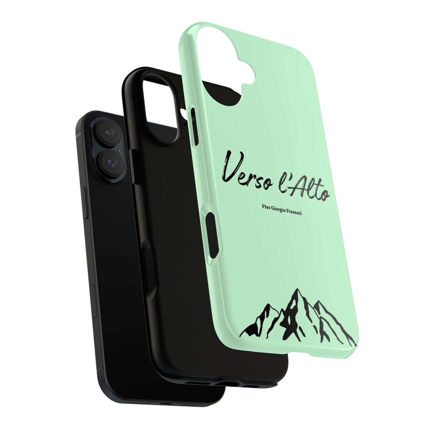 Mint Green Mountain Adventure Phone Case - Stylish Verso l'Alto Phone Protection
