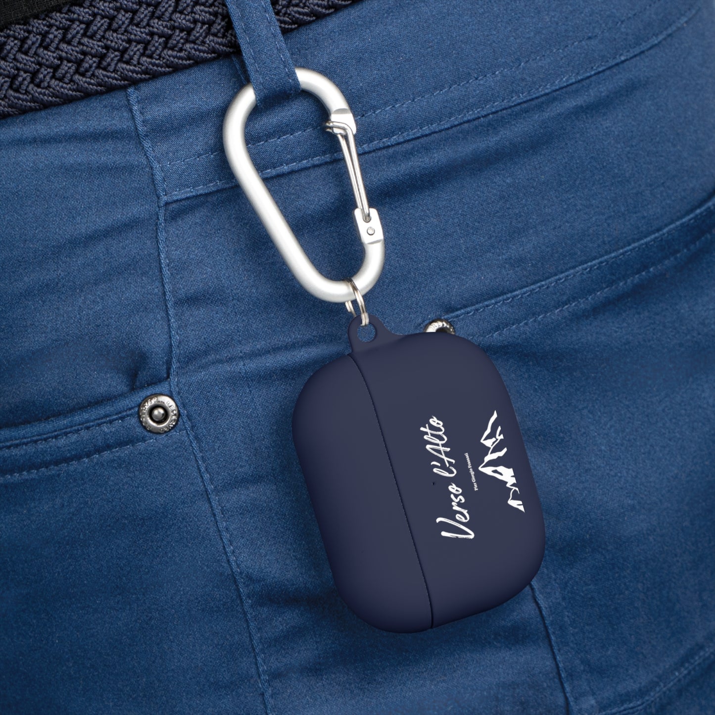 Coque de protection pour AirPods avec design Verso l'Alto (version noir-vert d'eau-bleu marine)