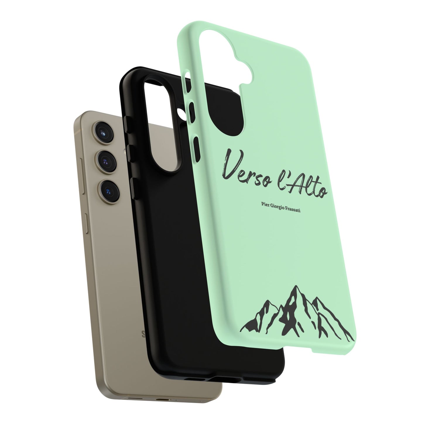 Mint Green Mountain Adventure Phone Case - Stylish Verso l'Alto Phone Protection