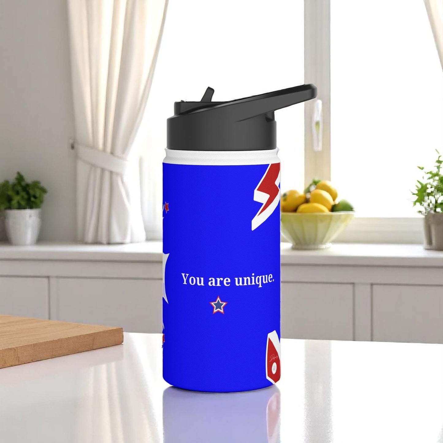 Carlo Acutis Stainless Steel Sport Water Bottle (Royal blue)