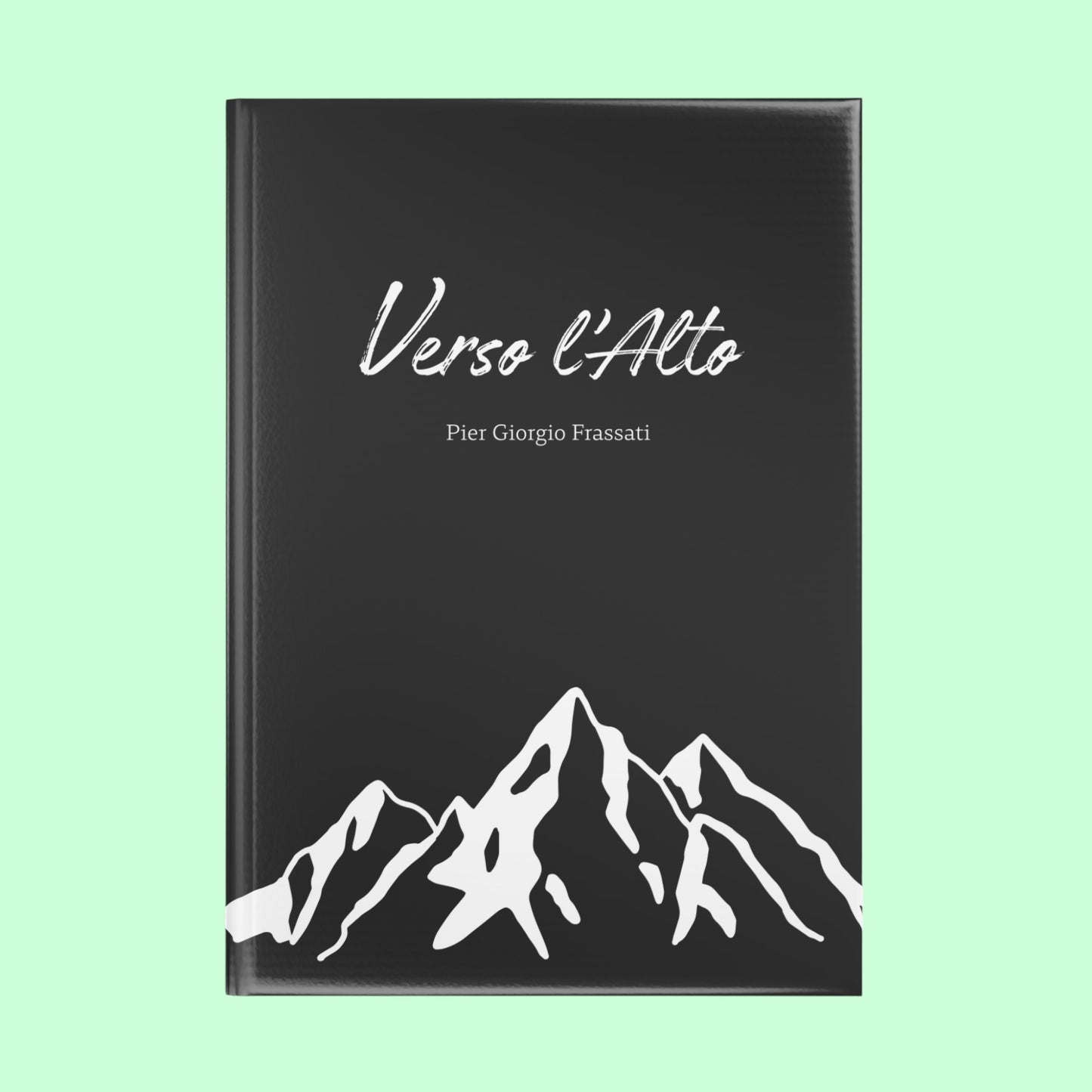 Carnet Elégant Noir "Verso l'Alto" | Journal intime | Carnet de prières | ligné ou blanc (UE)