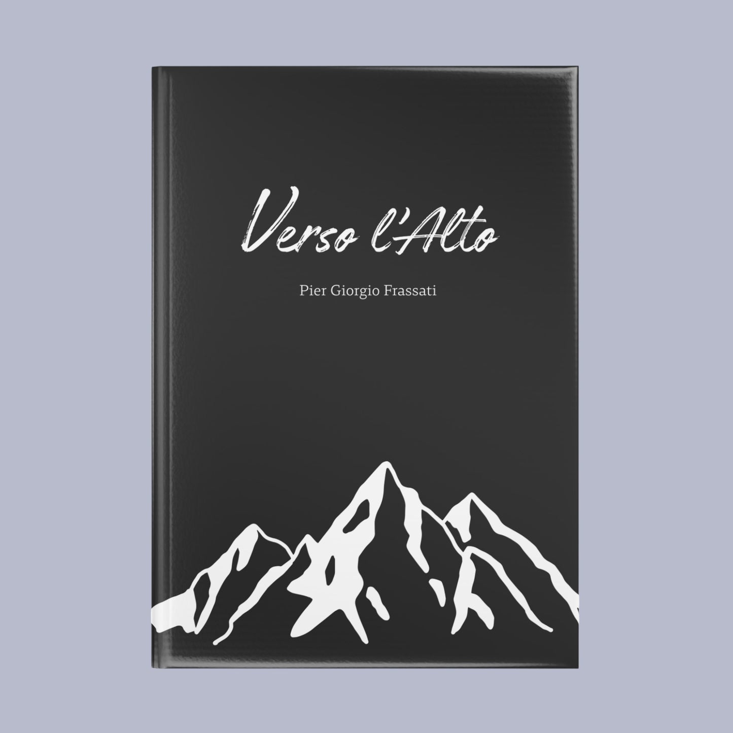 Carnet Elégant Noir "Verso l'Alto" | Journal intime | Carnet de prières | ligné ou blanc (UE)