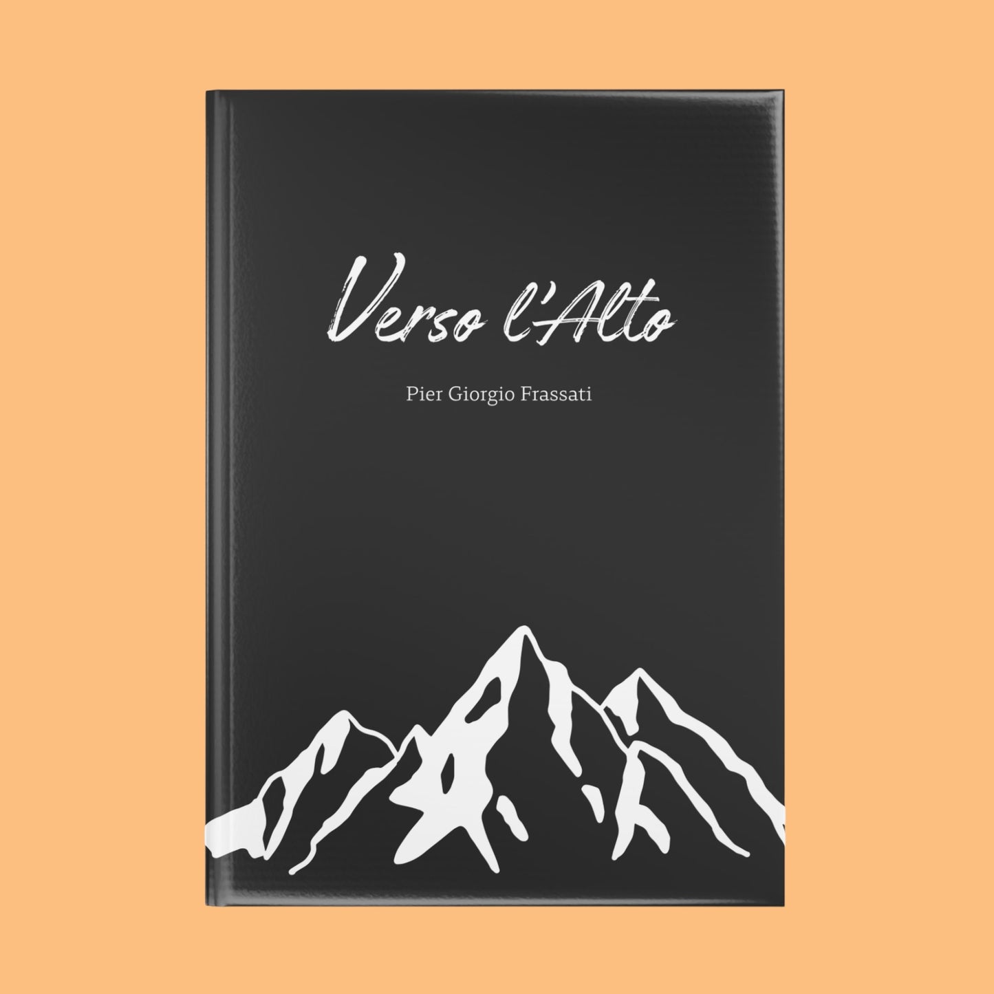 Carnet Elégant Noir "Verso l'Alto" | Journal intime | Carnet de prières | ligné ou blanc (UE)
