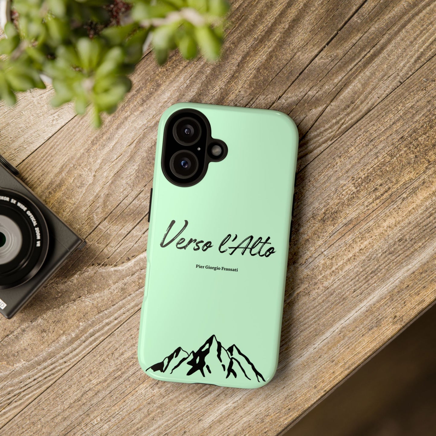 Mint Green Mountain Adventure Phone Case - Stylish Verso l'Alto Phone Protection