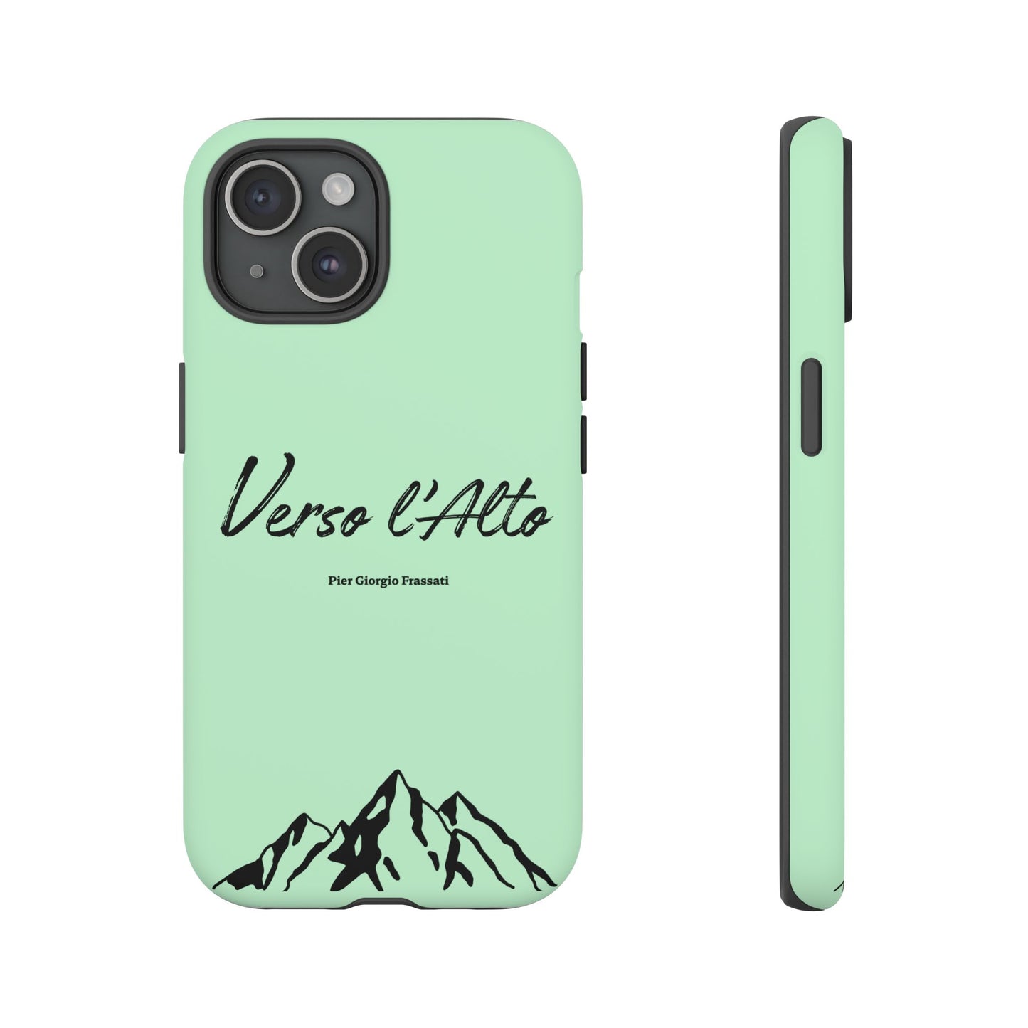 Mint Green Mountain Adventure Phone Case - Stylish Verso l'Alto Phone Protection