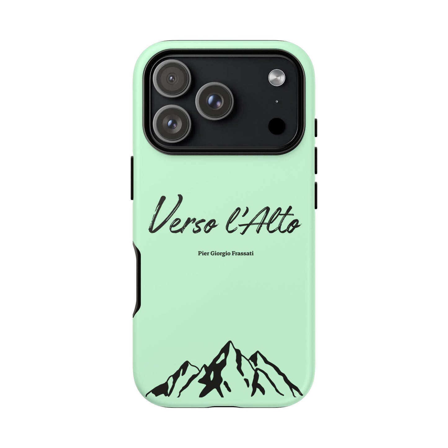 Mint Green Mountain Adventure Phone Case - Stylish Verso l'Alto Phone Protection
