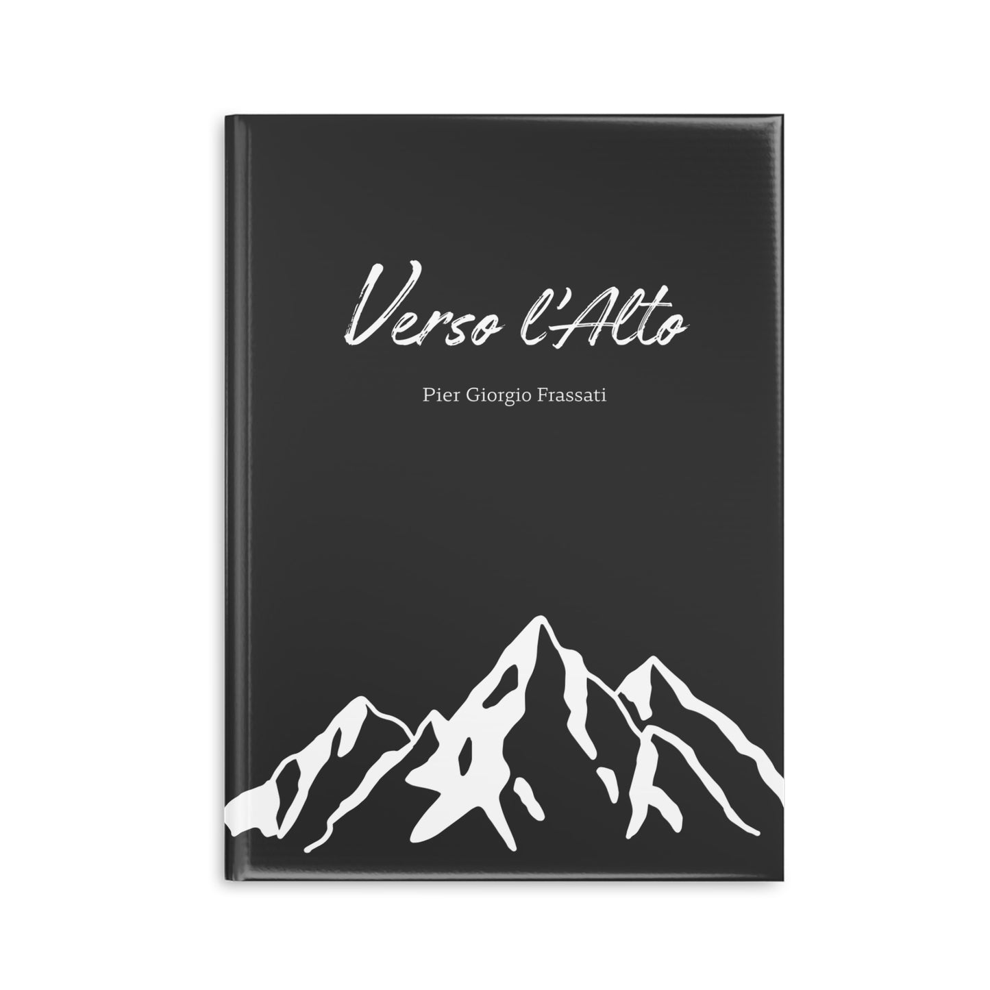 Carnet Elégant Noir "Verso l'Alto" | Journal intime | Carnet de prières | ligné ou blanc (UE)