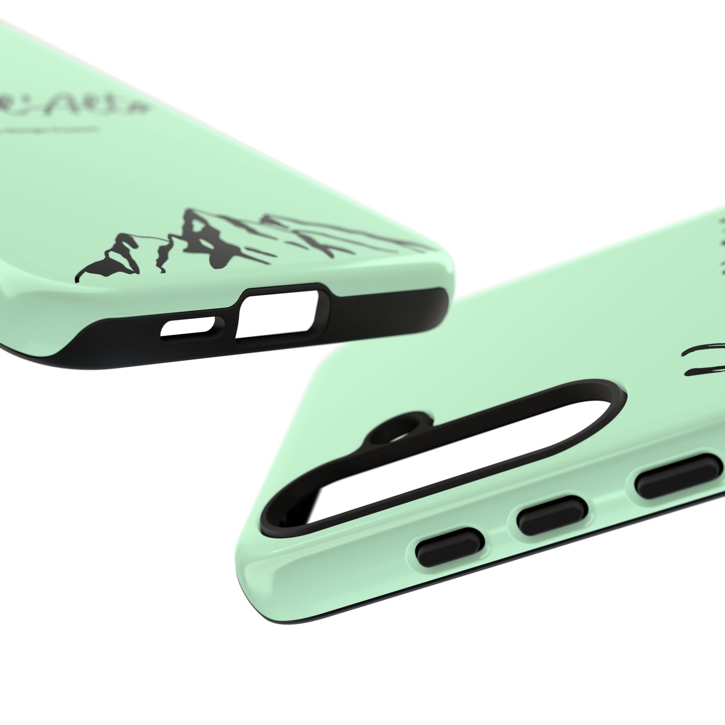 Mint Green Mountain Adventure Phone Case - Stylish Verso l'Alto Phone Protection