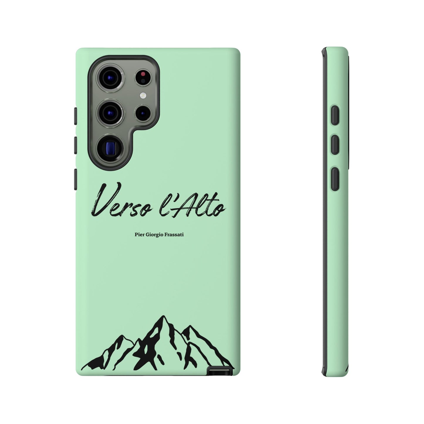 Mint Green Mountain Adventure Phone Case - Stylish Verso l'Alto Phone Protection