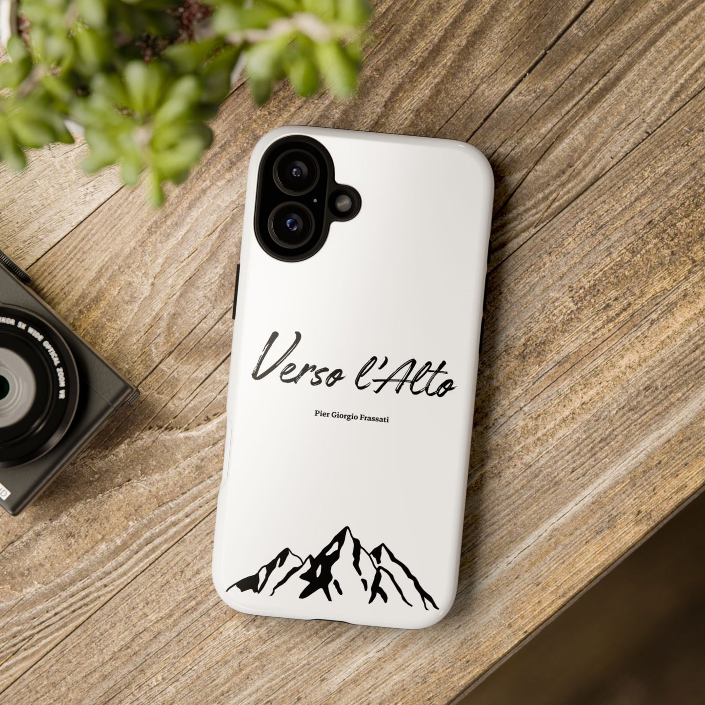 White Mountain Adventure Phone Case - Stylish Verso l'Alto Phone Protection