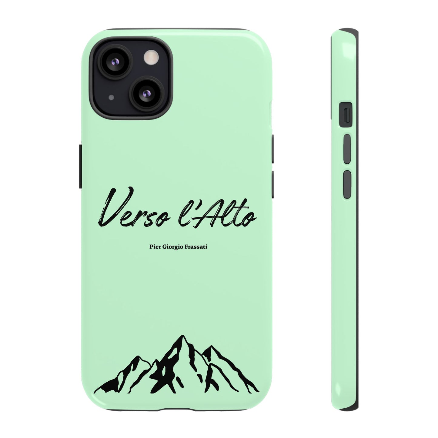 Mint Green Mountain Adventure Phone Case - Stylish Verso l'Alto Phone Protection