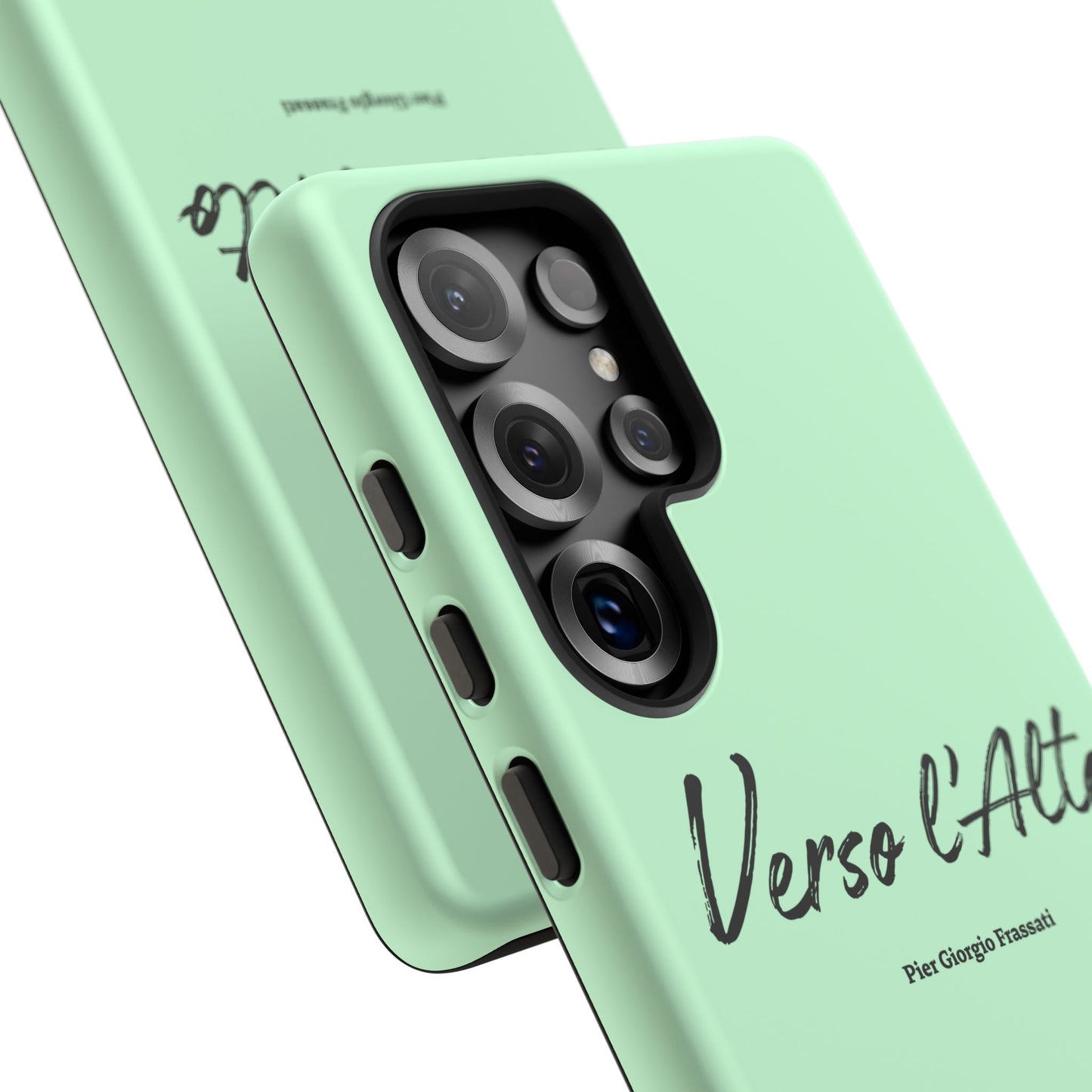 Mint Green Mountain Adventure Phone Case - Stylish Verso l'Alto Phone Protection